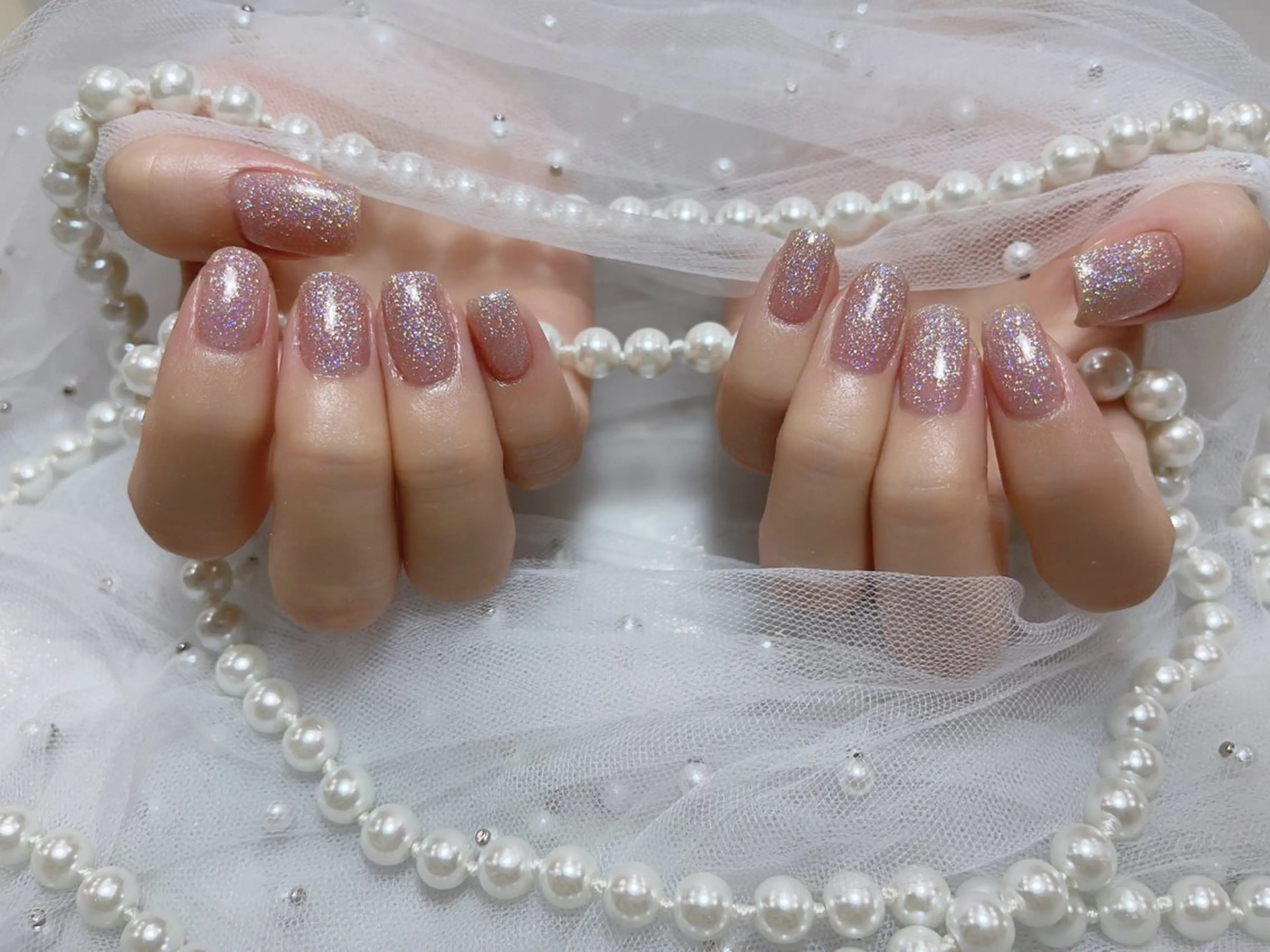 ネイル アートネイル フラッシュネイル フレンチネイル ガラスフレンチ グラデーション M2beauty Renaのネイルデザイン