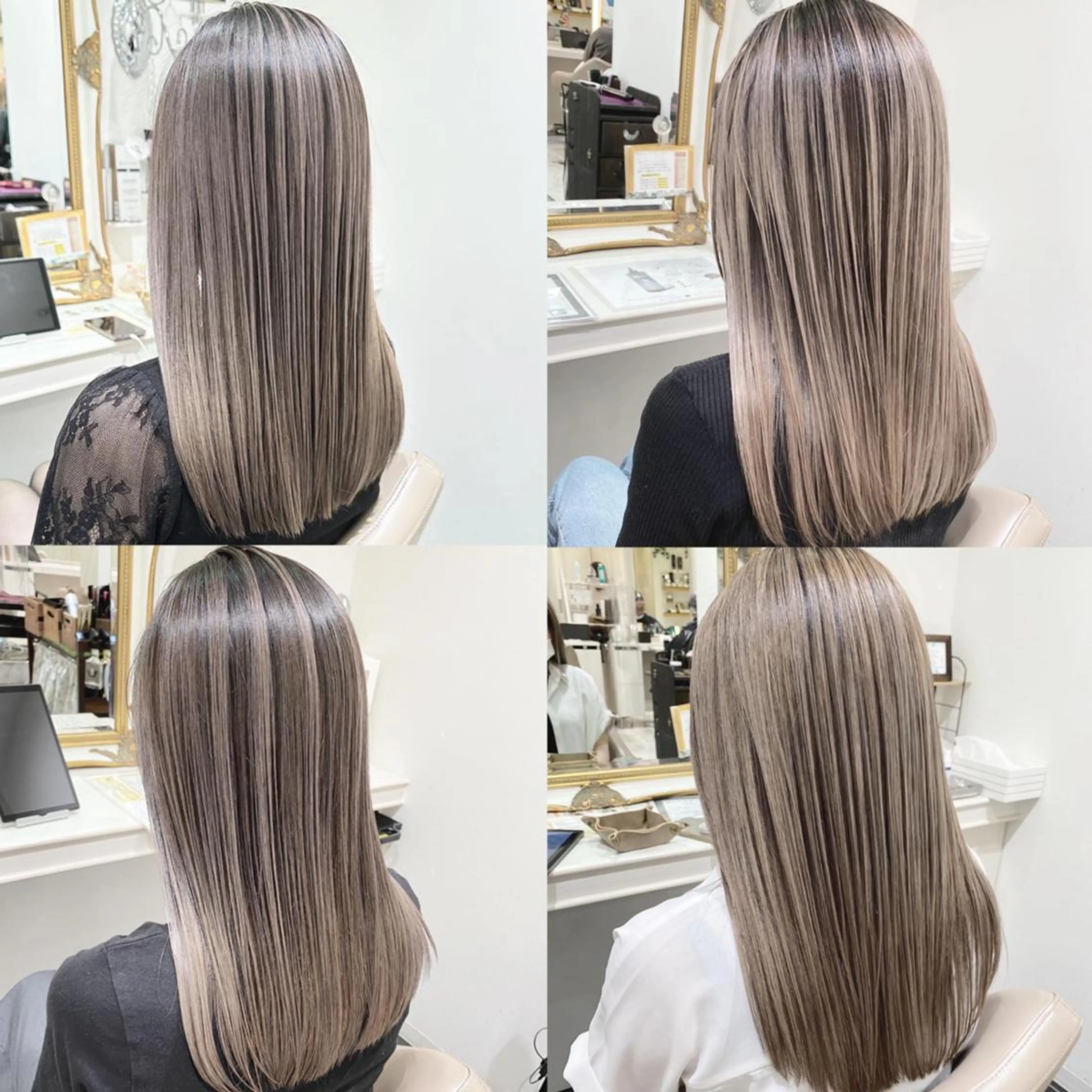 セミロング カラー 髪質改善 ＡＳＨ 大宮のヘアスタイル