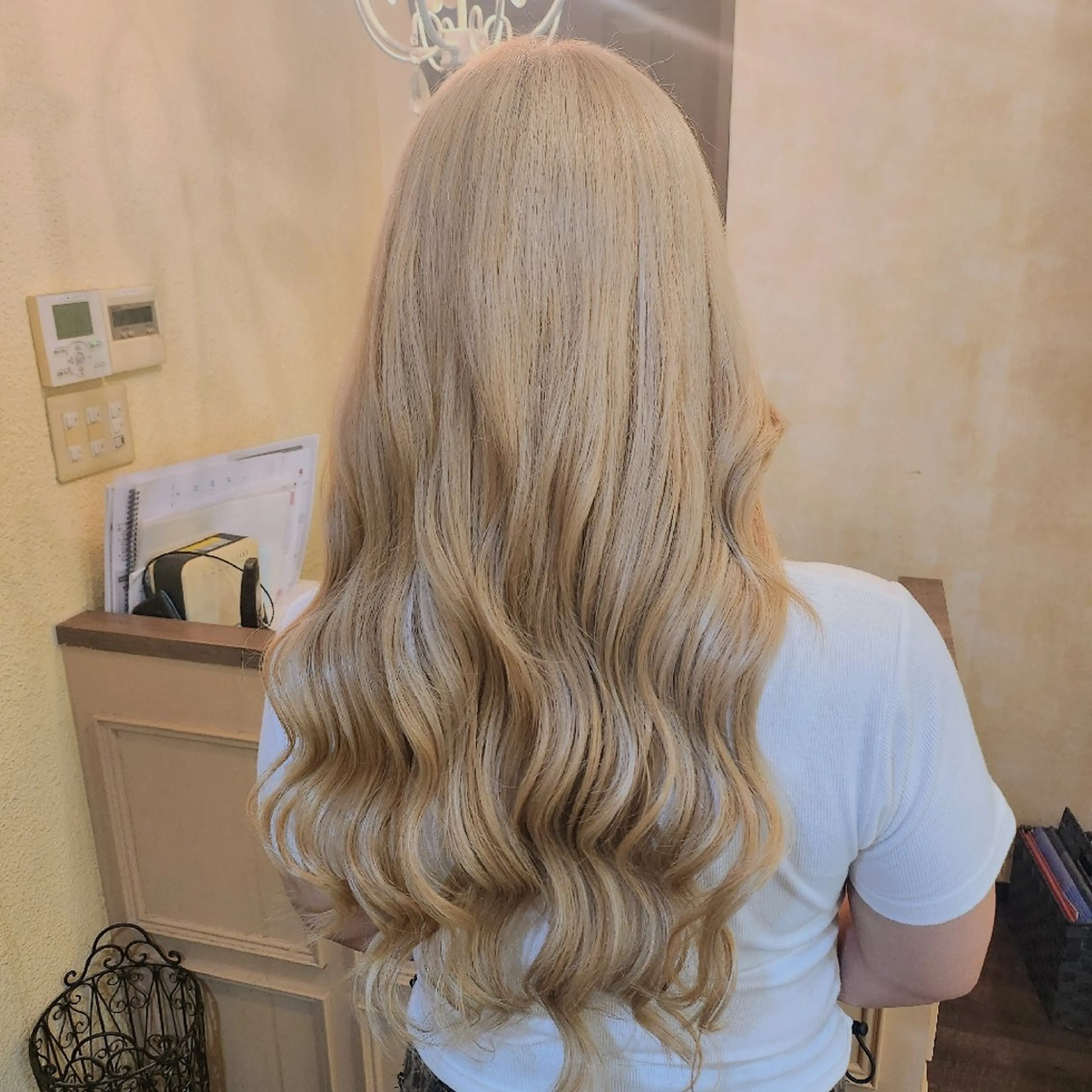 ロング ヘアアレンジ シールエクステ エクステ カット エクステ 田井中 悠紀のヘアスタイル