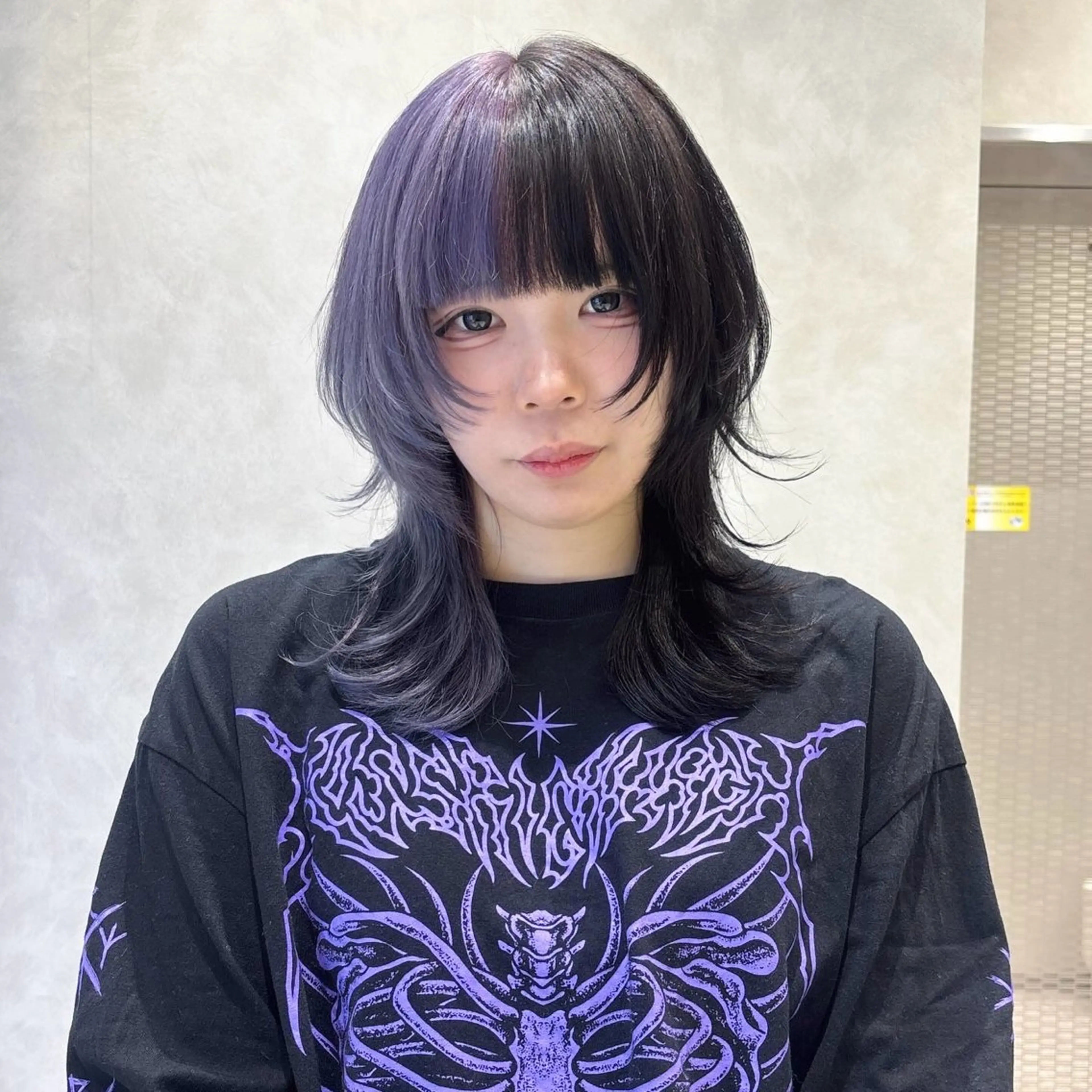 ミディアム カラー ハッシュカット レイヤーカット ウルフカット カット ヘアカラー トリートメント SALOWIN 札幌大通り店所属・🏆ウルフ/レイヤー 指名No.1山口圭佑のヘアスタイル