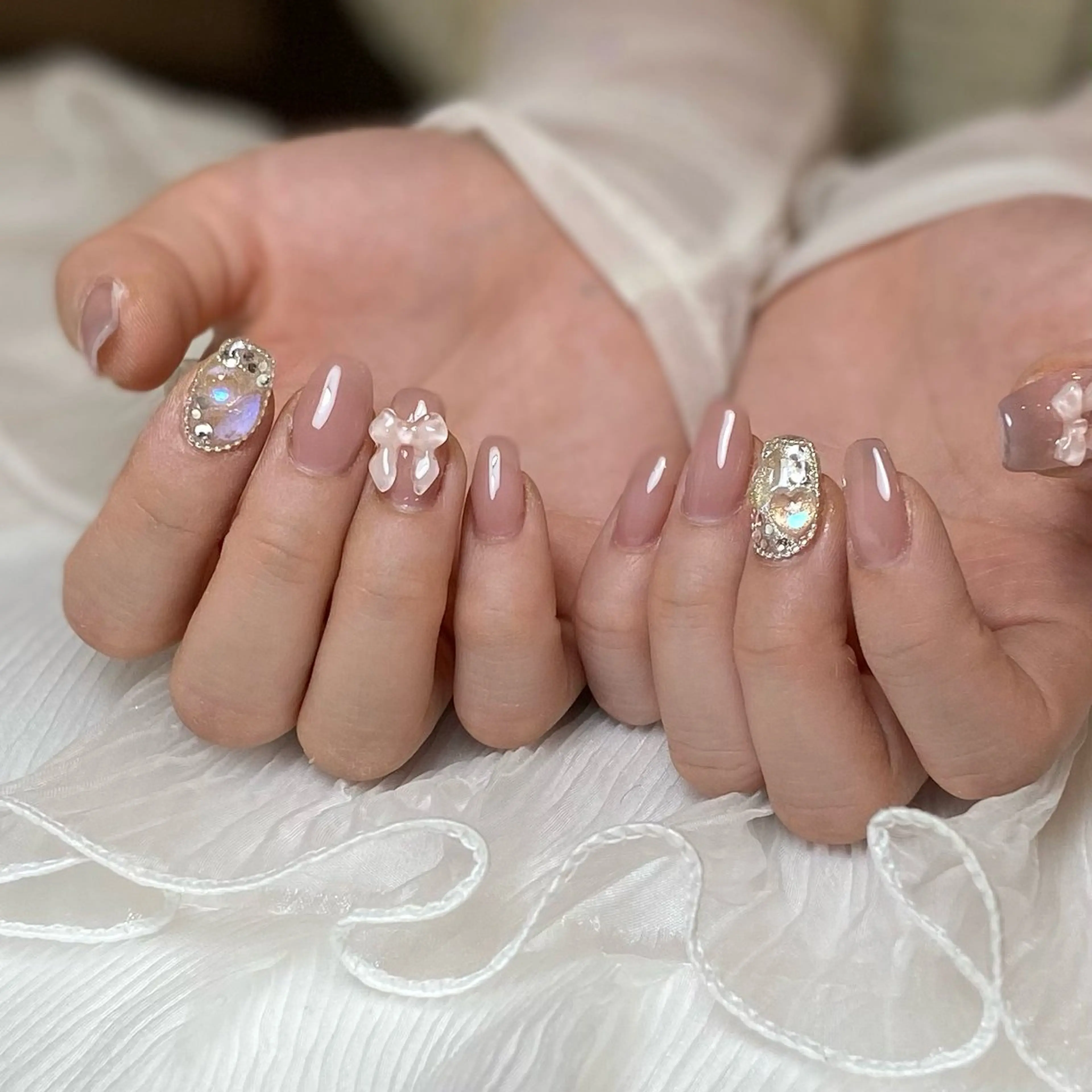 ネイル ワンホンネイル ネイル空間所属・muguet🎀 nailのネイルデザイン