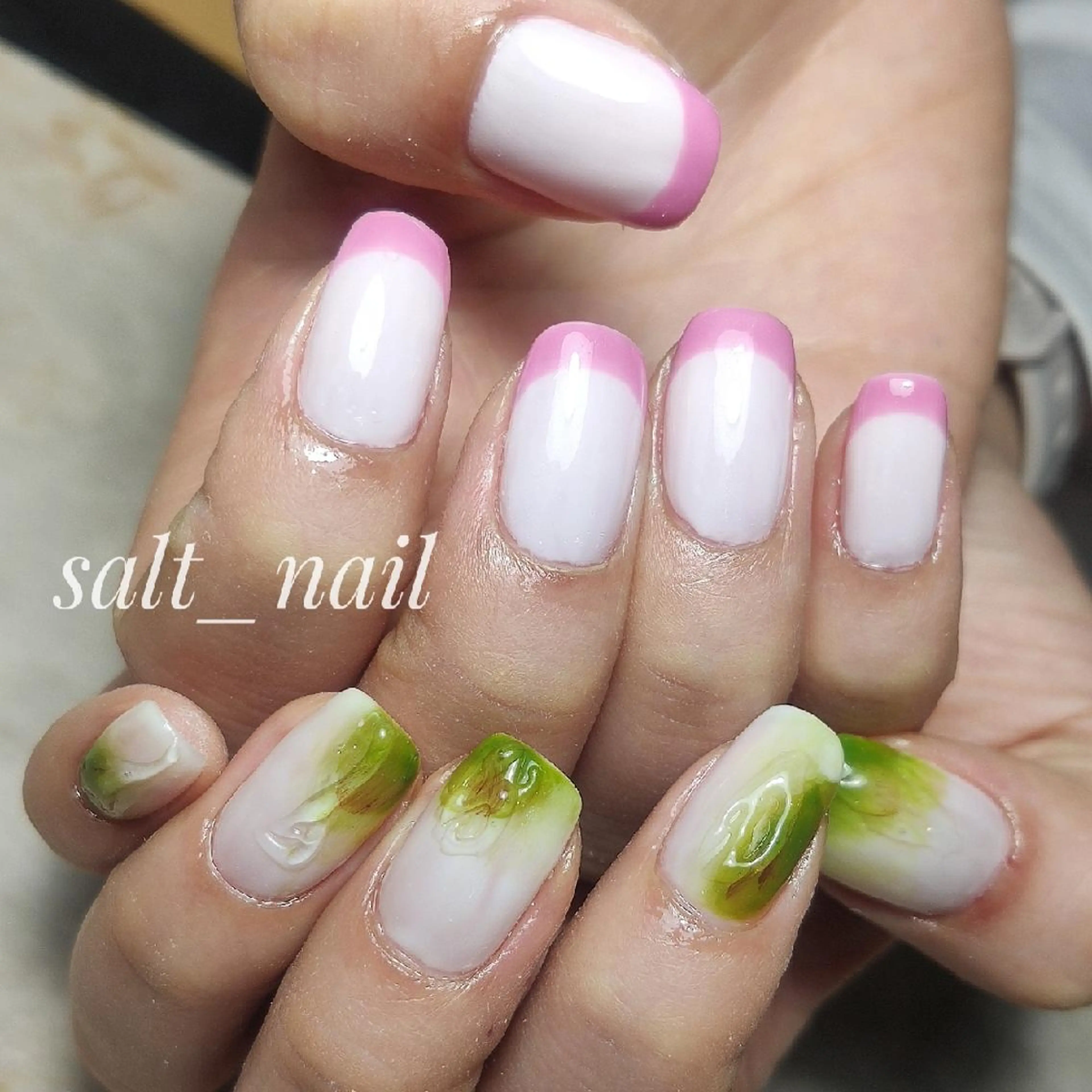 ネイル フレンチネイル ニュアンスネイル ハンドネイル 個人サロン saltnailのネイルデザイン