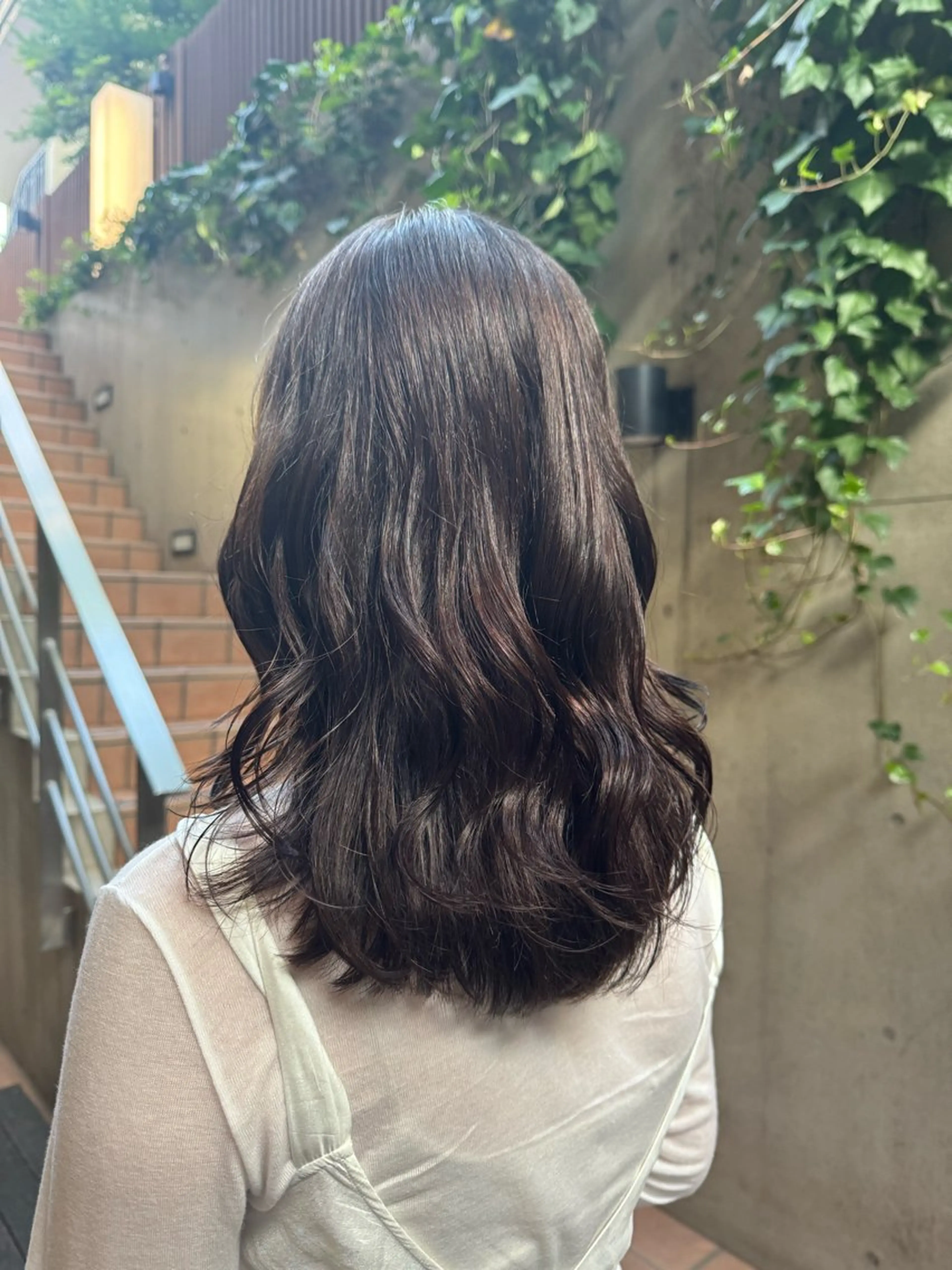 セミロング カット パーマ コテ巻き風/ボブ パーマ🌼杉田 萌恵のヘアスタイル