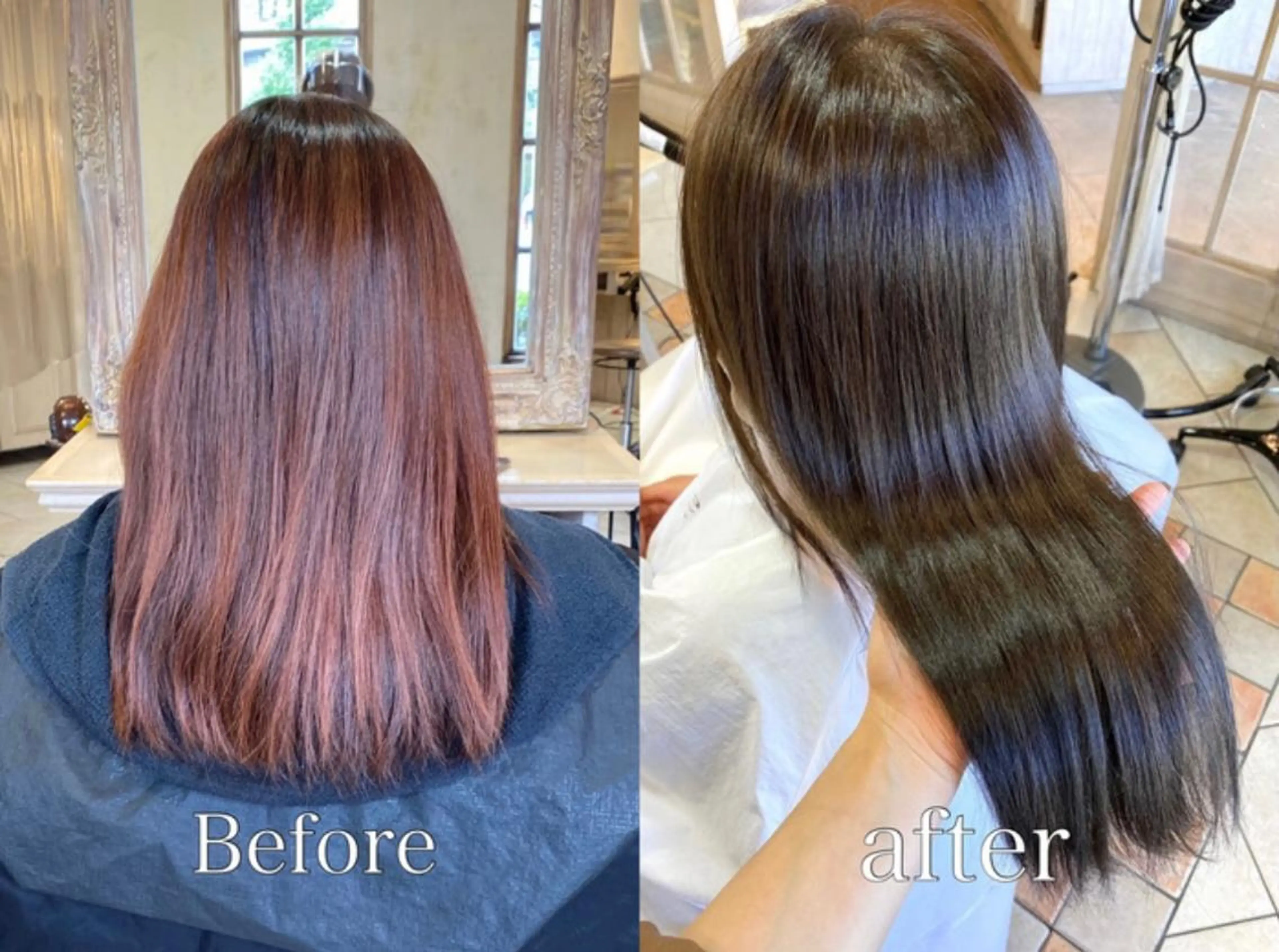 ロング カラー ブリーチ グレージュ ブリーチなしカラー 森 早希絵のヘアスタイル