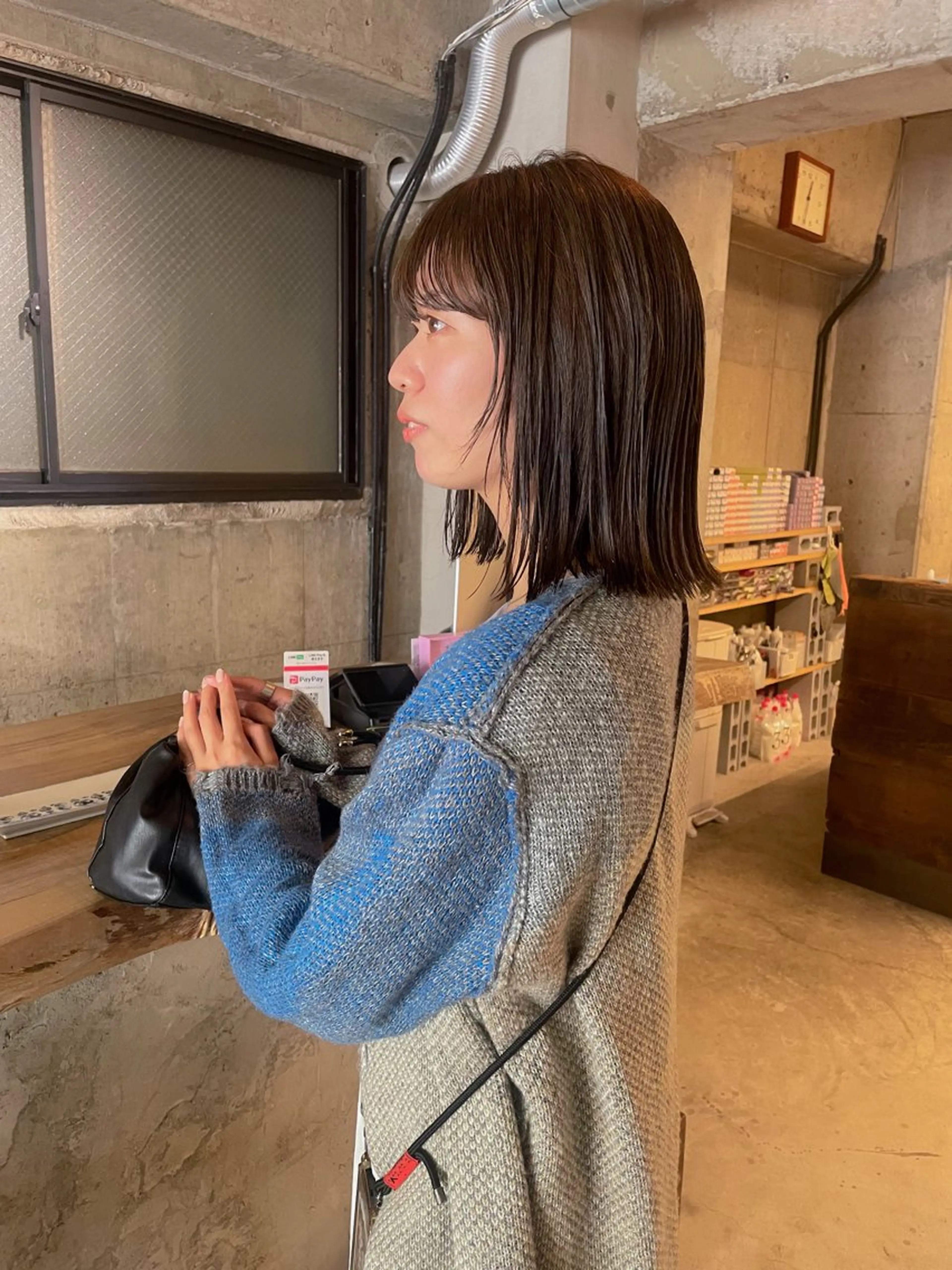 ショート カラー パーマ/レイヤー 岩山丈一郎のヘアスタイル