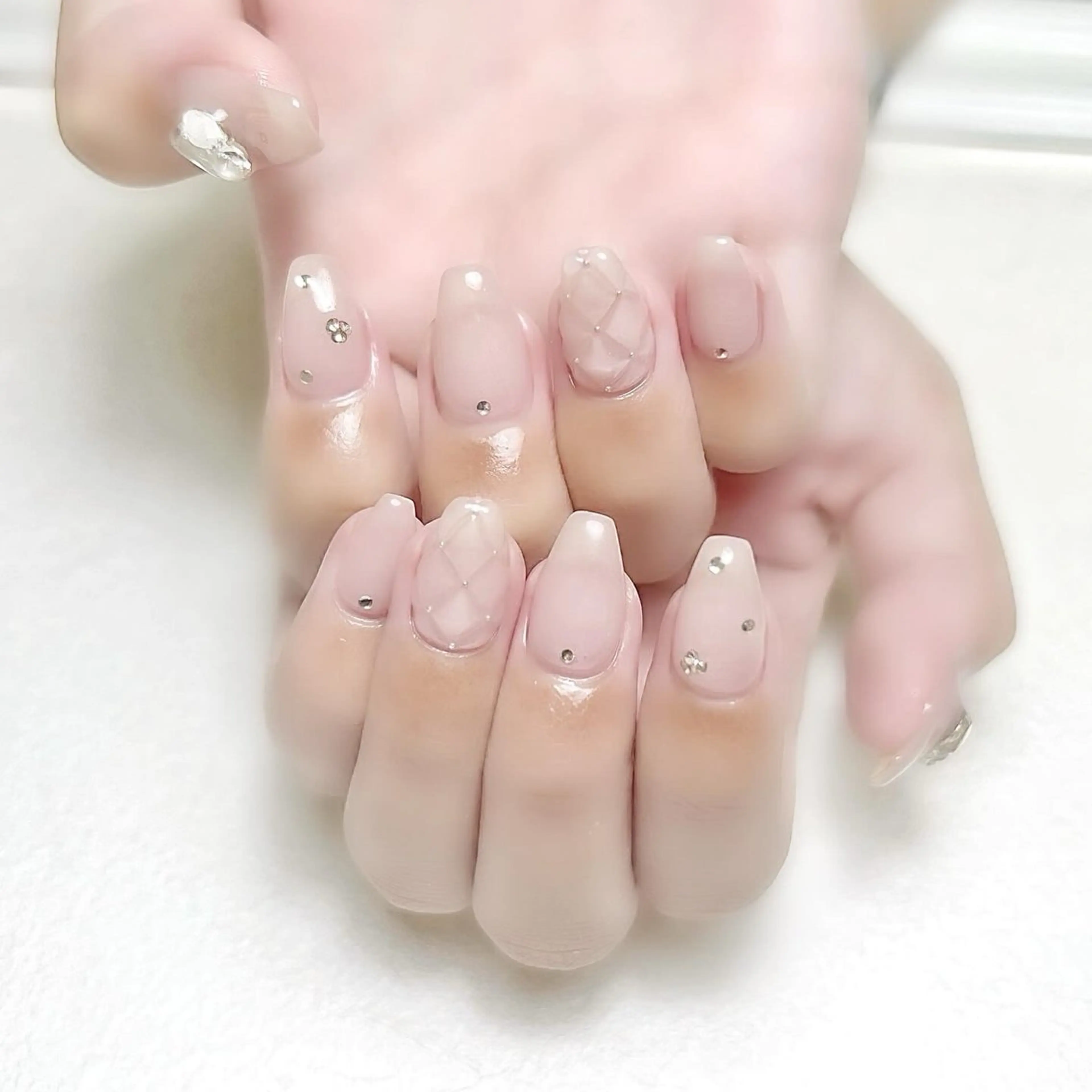 ネイル ガーリー ハート ピンク rouse nail RISATOのネイルデザイン