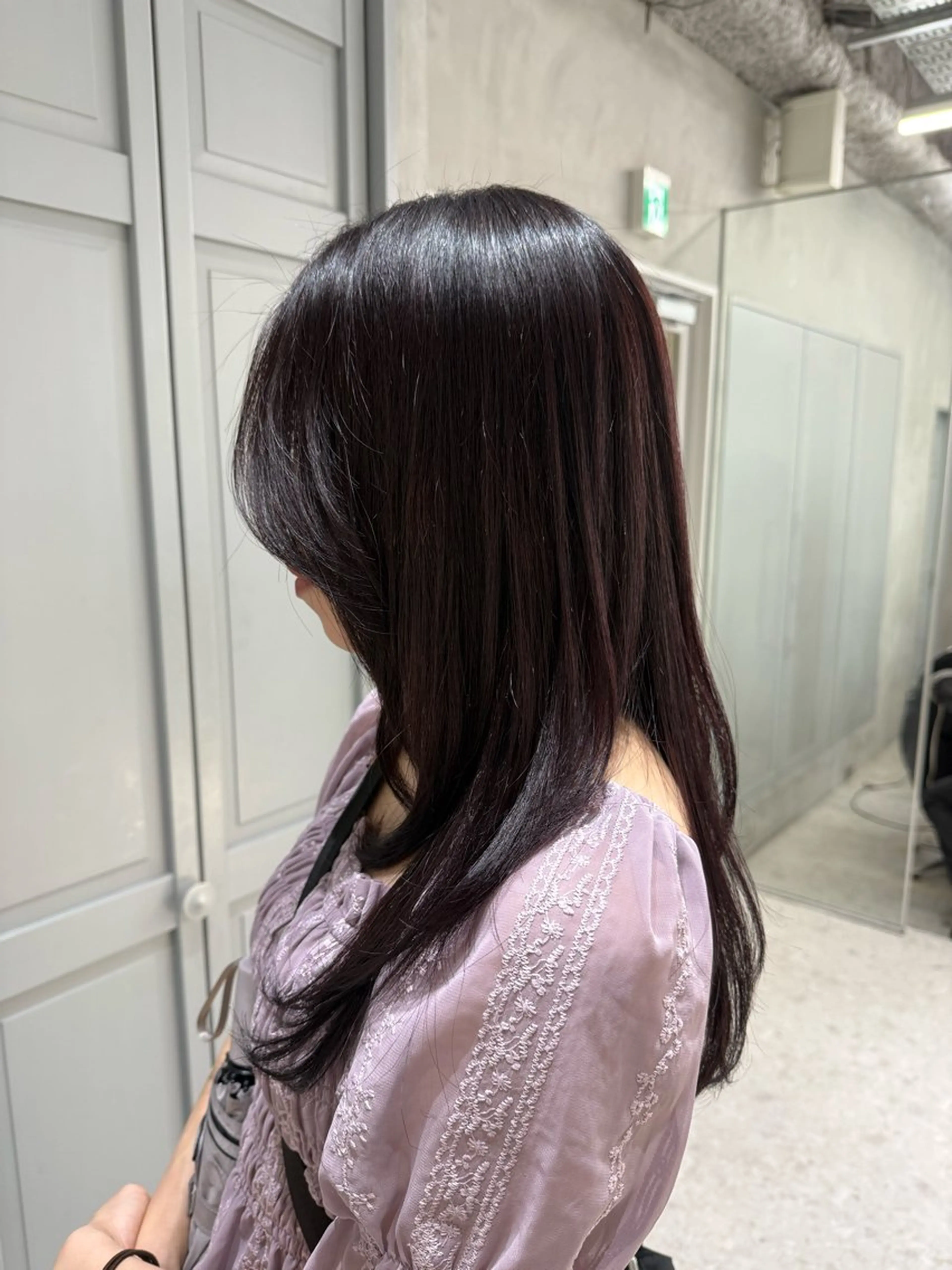 ロング パープルカラー レイヤーカット 似合わせカラー/ヘア セット💐本多恵美のヘアスタイル