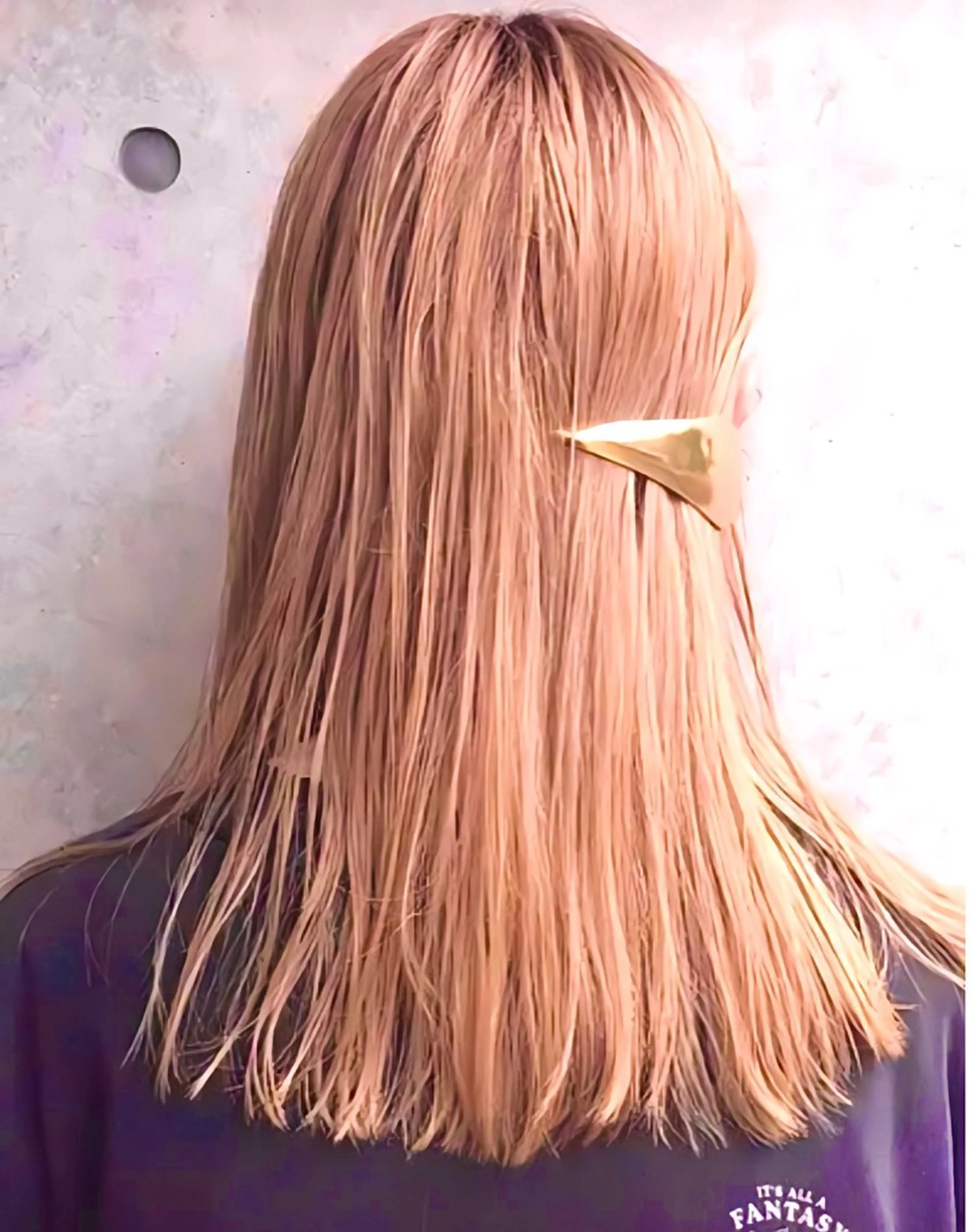 ミディアム カラー ベージュカラー ブリーチ オレンジ オレンジベージュ ケア剤オタク×海外 ヘア長谷川裕起のヘアスタイル