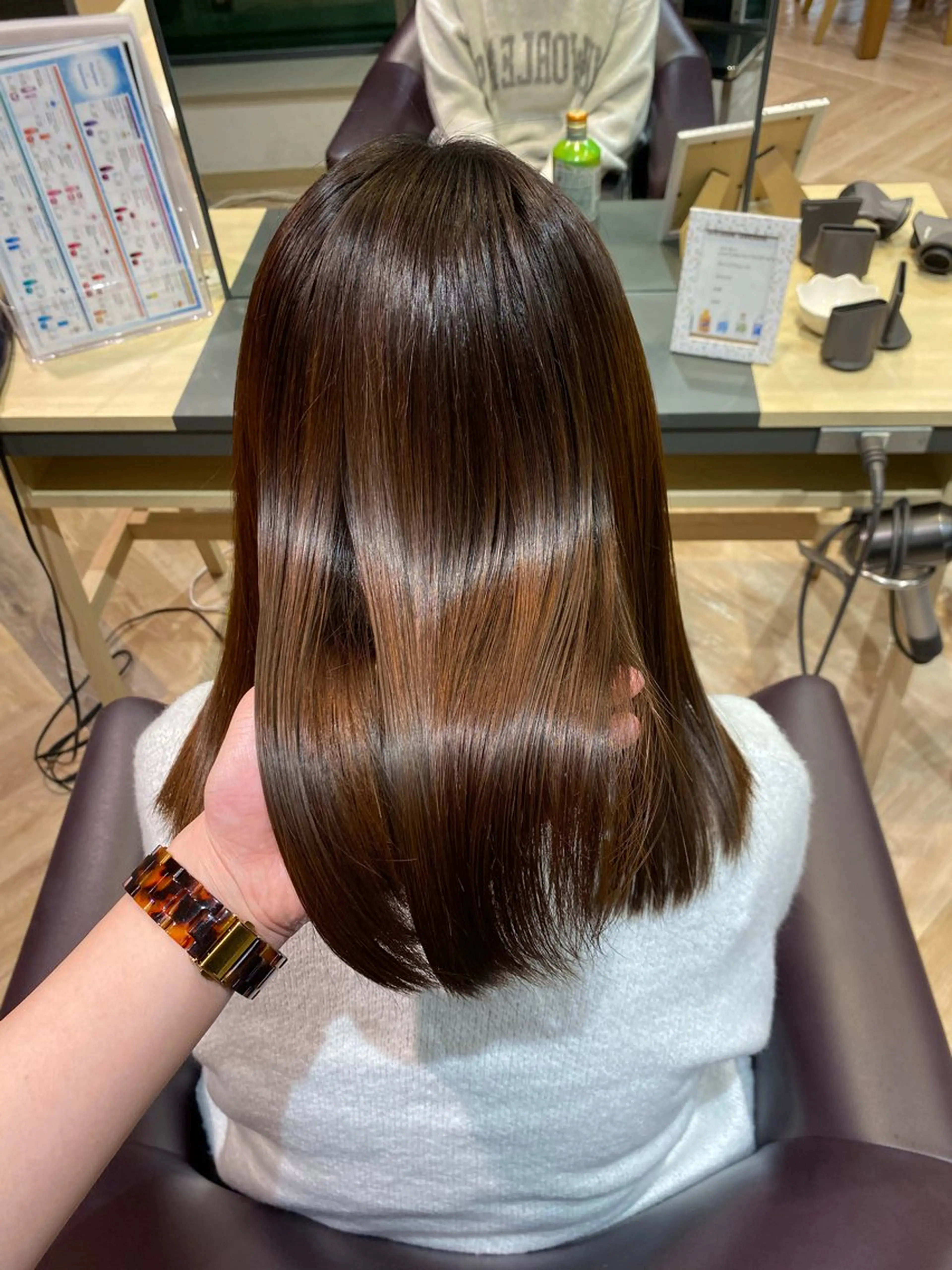 ミディアム 髪質改善 縮毛矯正 Yamada Ami🪐のヘアスタイル