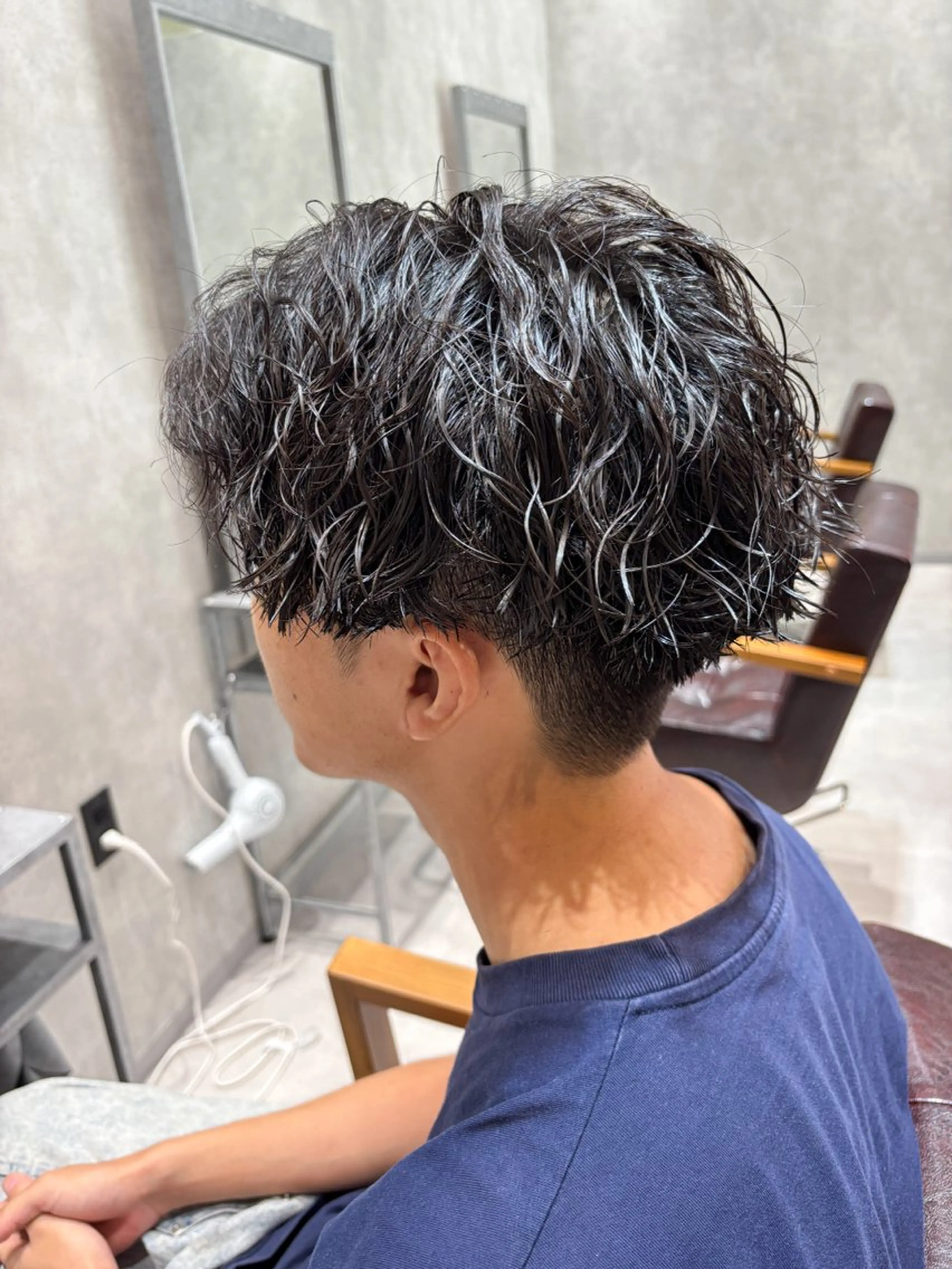 ショート パーマ メンズ カット パーマ 宮嶋 勇輔のヘアスタイル