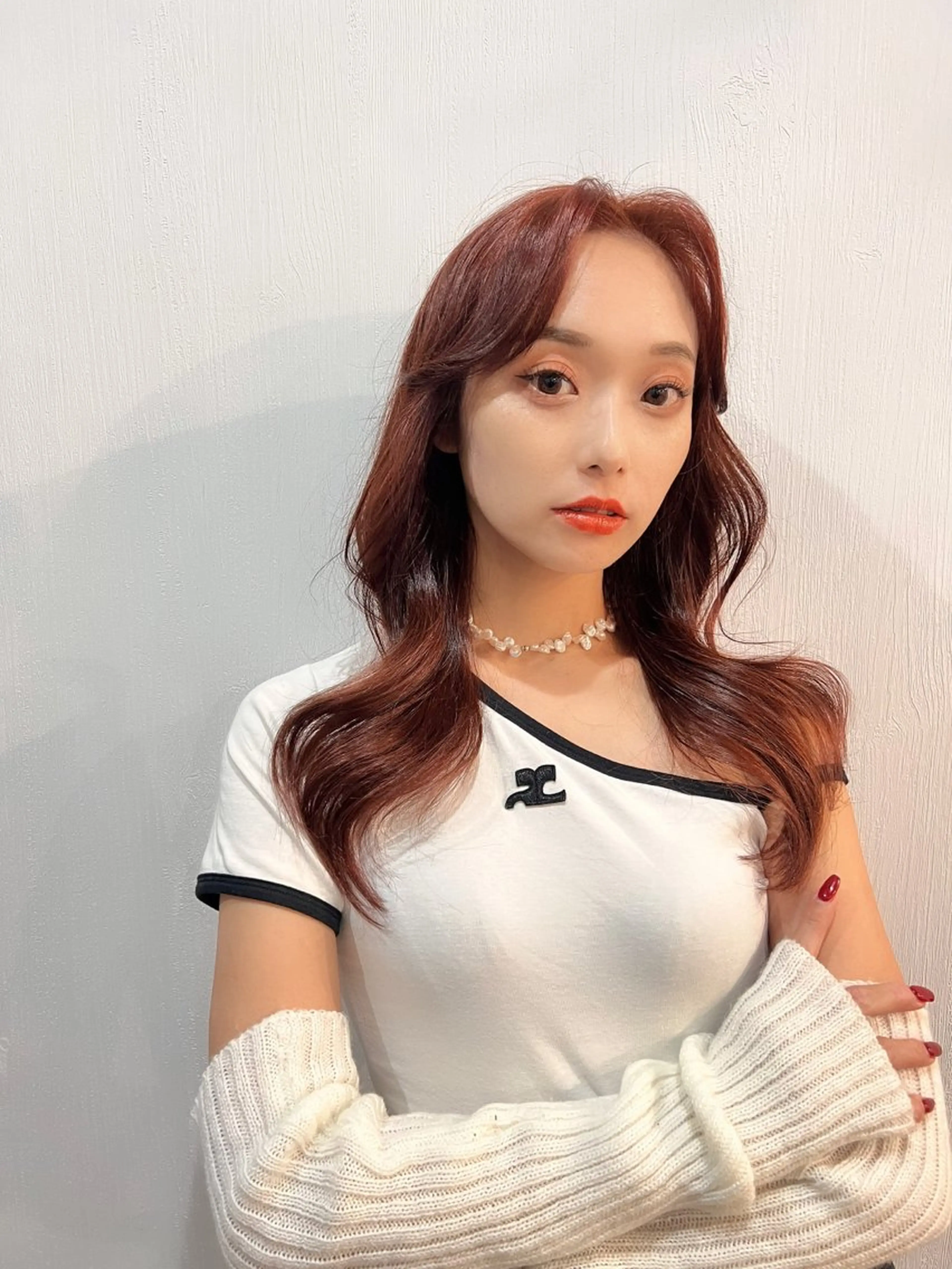 セミロング カット ヘアカラー トリートメント 安井 貞好のヘアスタイル