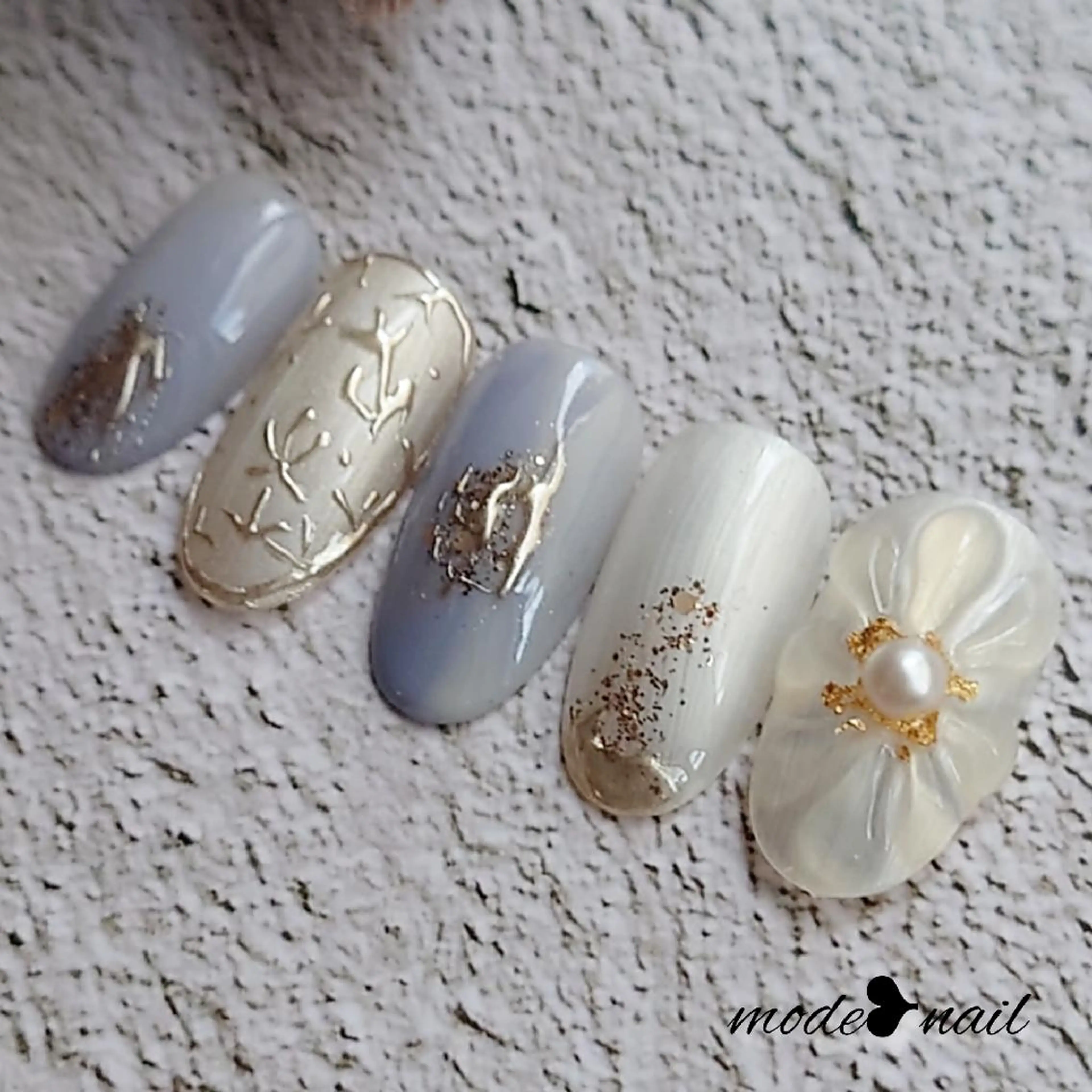 ネイル フラワーネイル ぷっくりネイル 滋賀県草津市ネイル mode_nailsのネイルデザイン