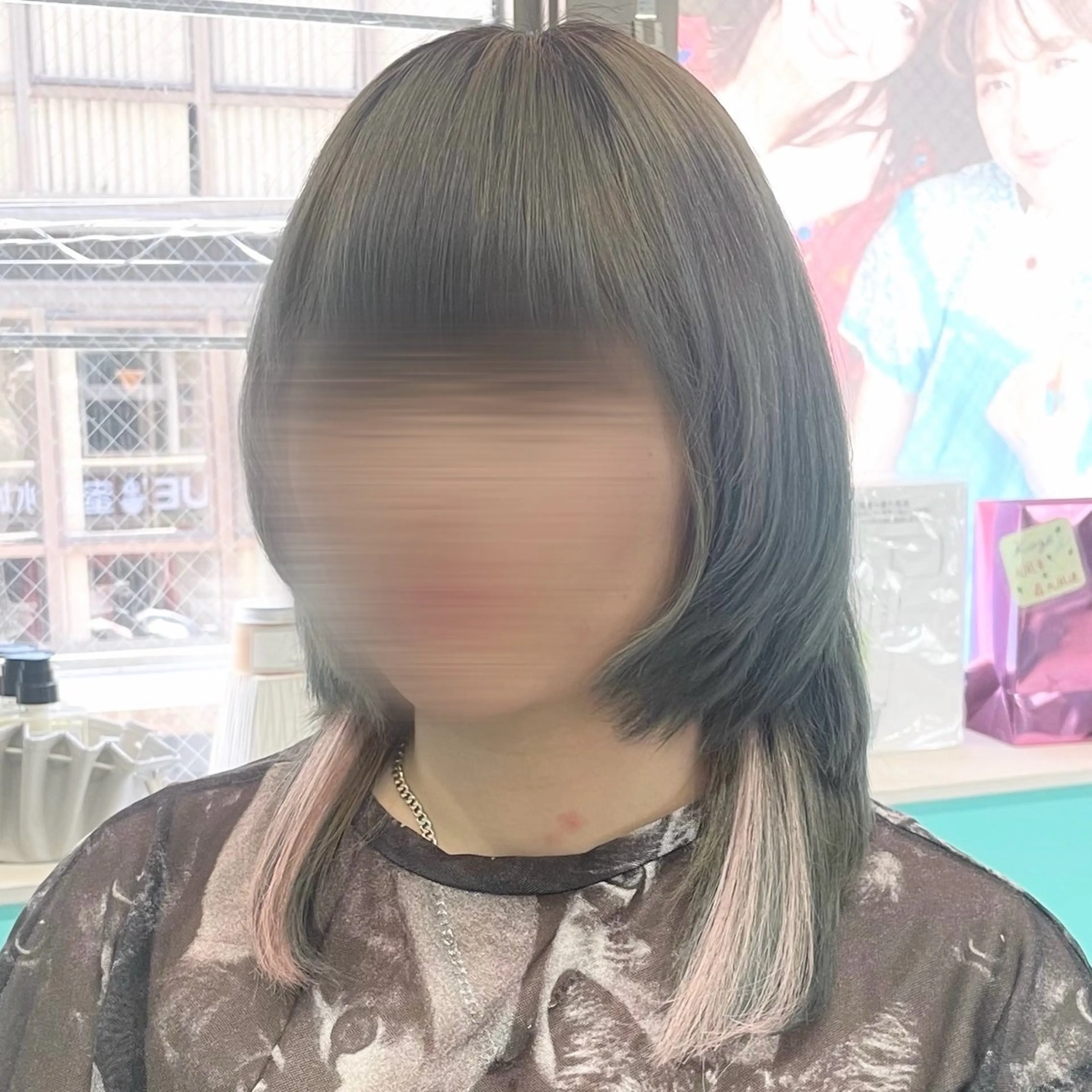 ミディアム カット エクステ Natsuki‎🤍 透明感×艶カラー🫧のヘアスタイル