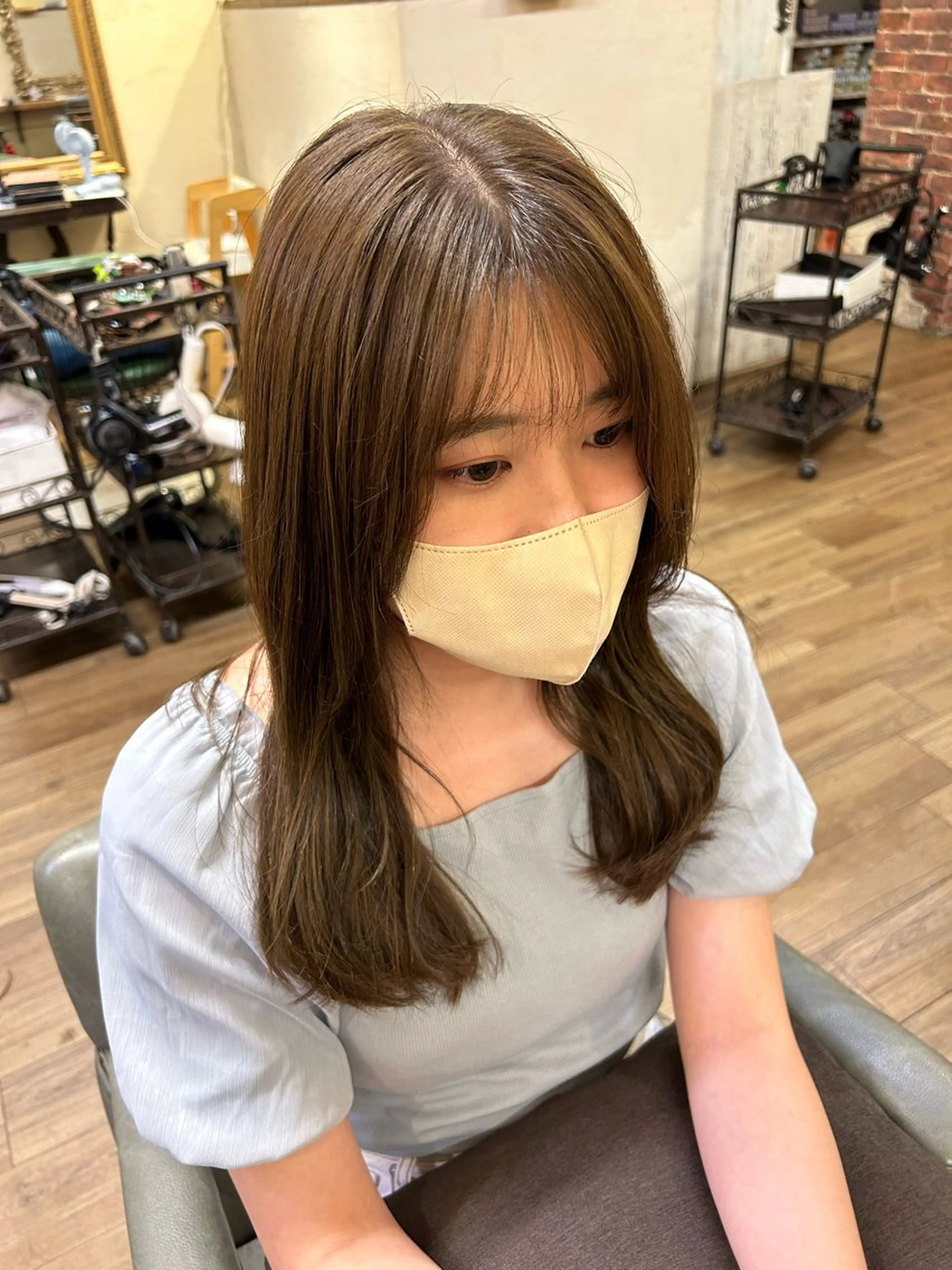 ロング カラー ヘアカラー トリートメント 馬場 瑞穂のヘアスタイル