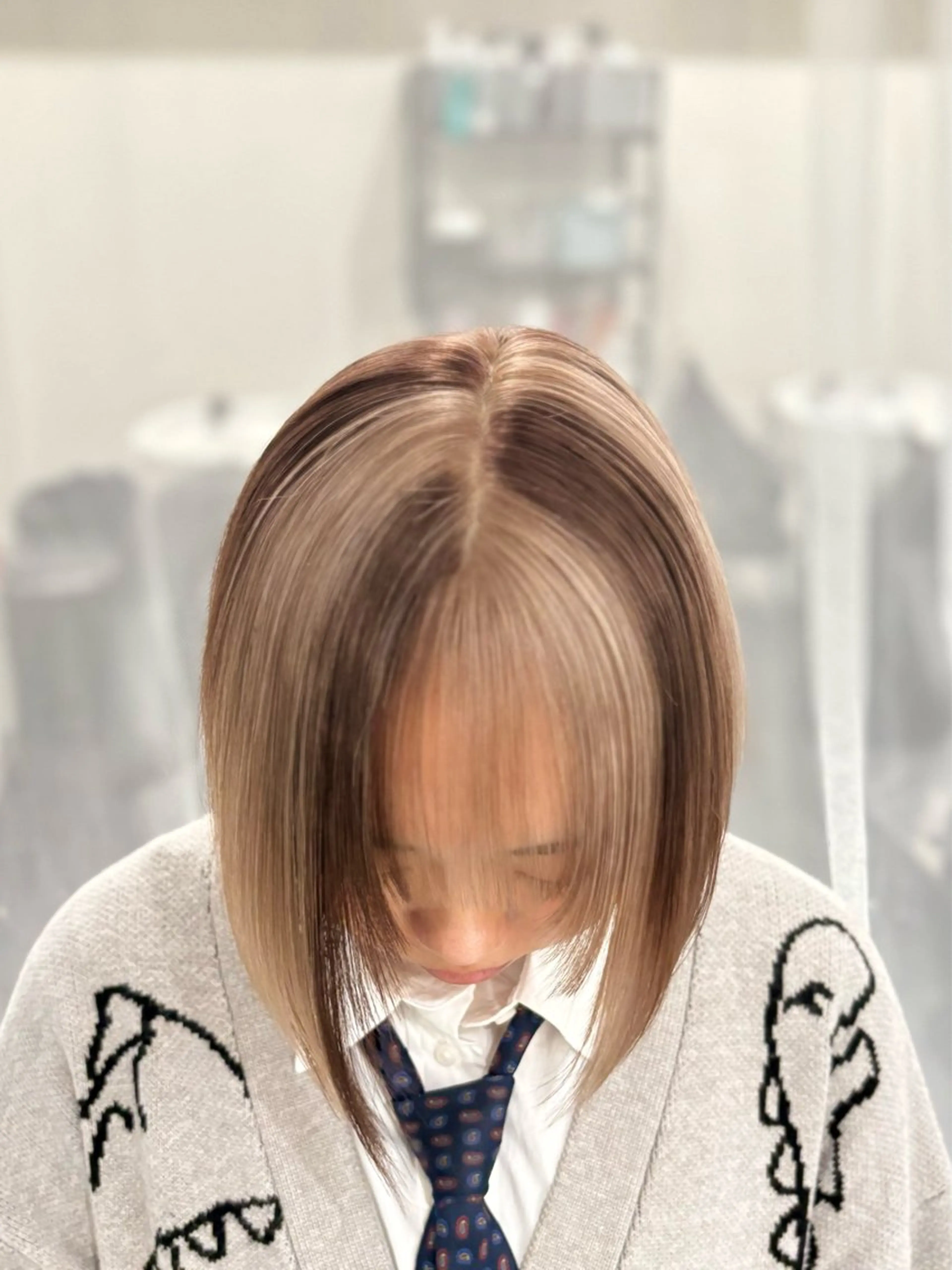 ミディアム カラー カット ヘアカラー トリートメント GaKu/ハイトーン /ブリーチ/ブロンドのヘアスタイル