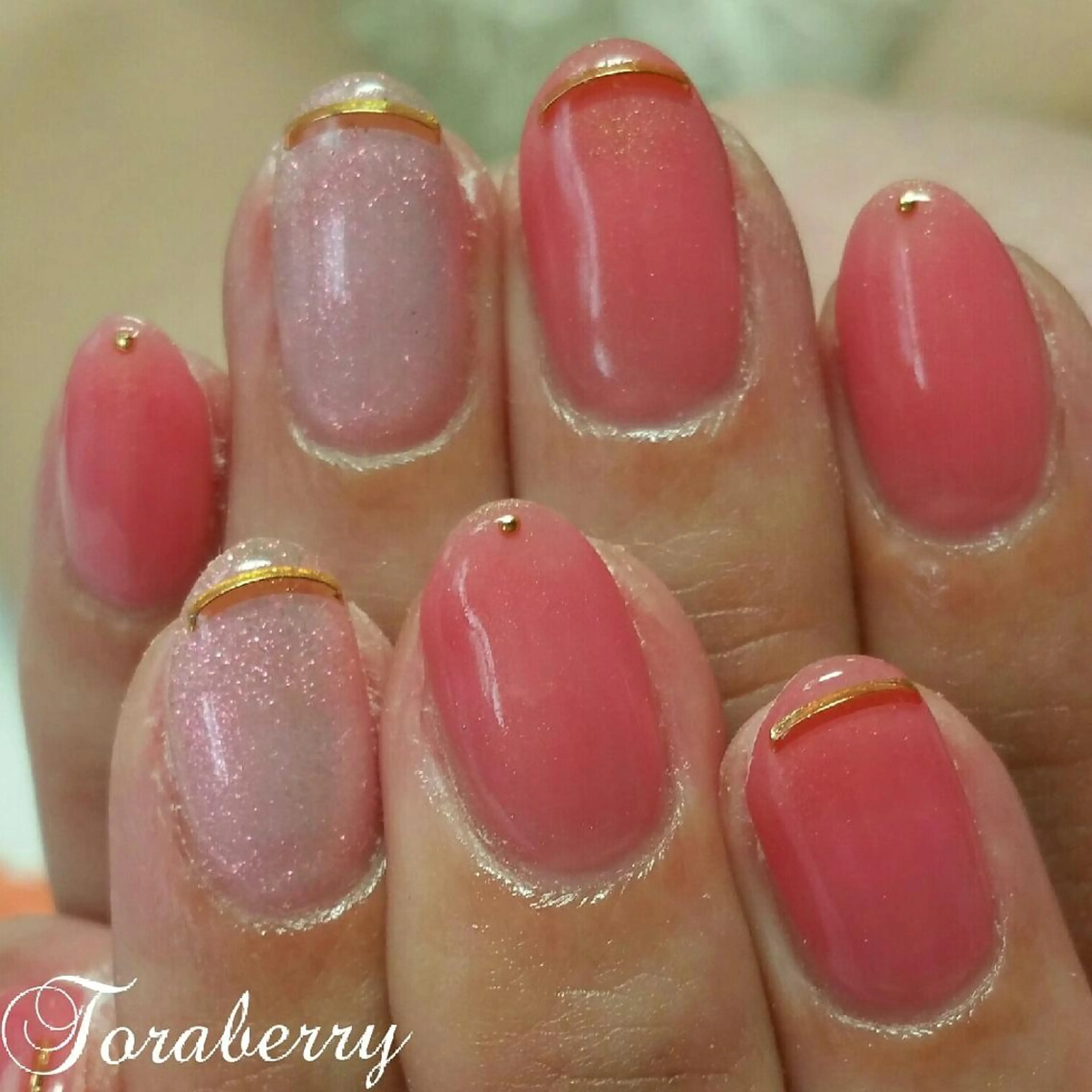 ネイル ピンク ネイリスト なつみのネイルデザイン