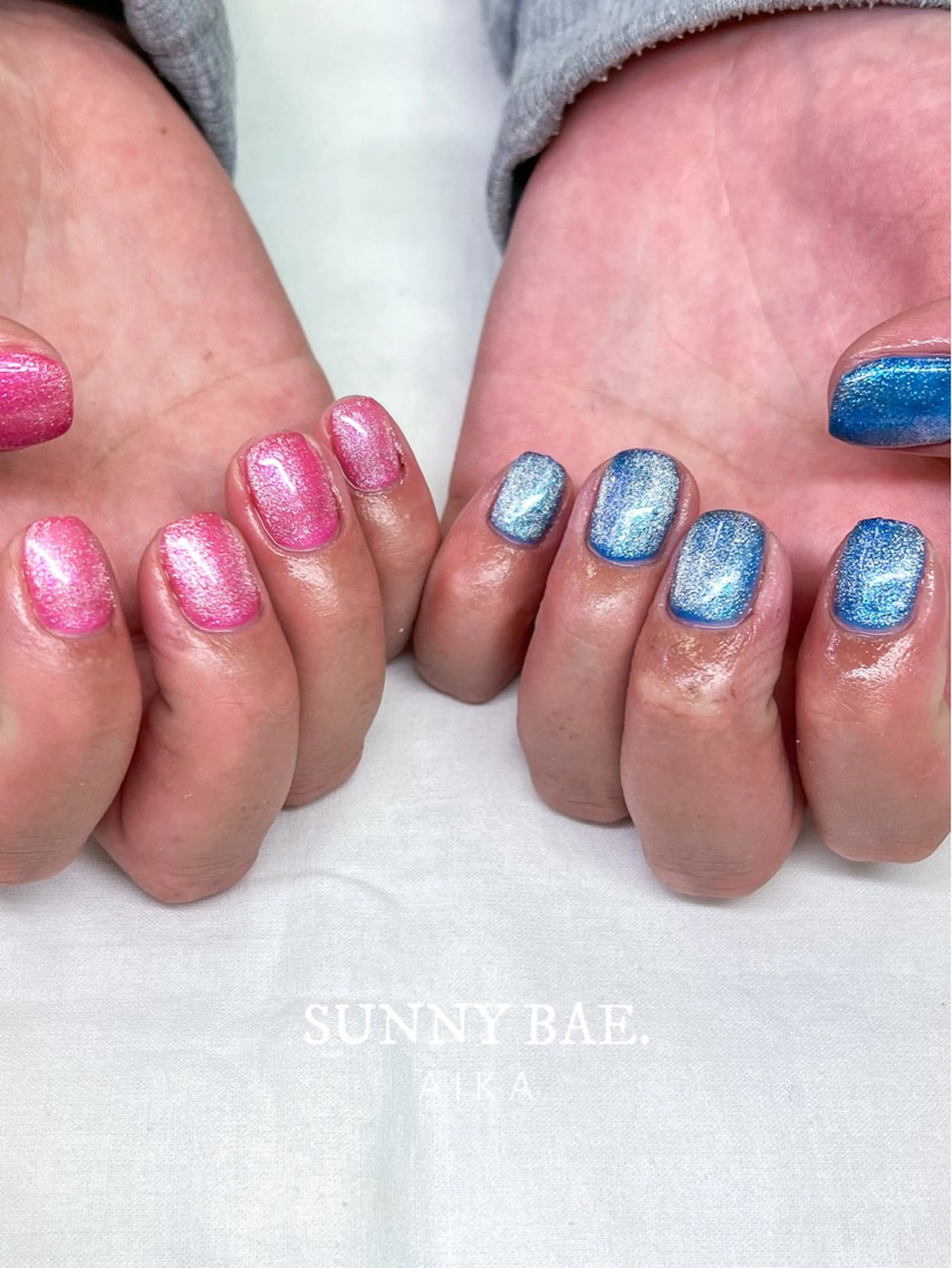 ネイル ジェルネイル ハロウィン キラキラネイル ロングネイル マグネットネイル Made By AIKAのネイルデザイン