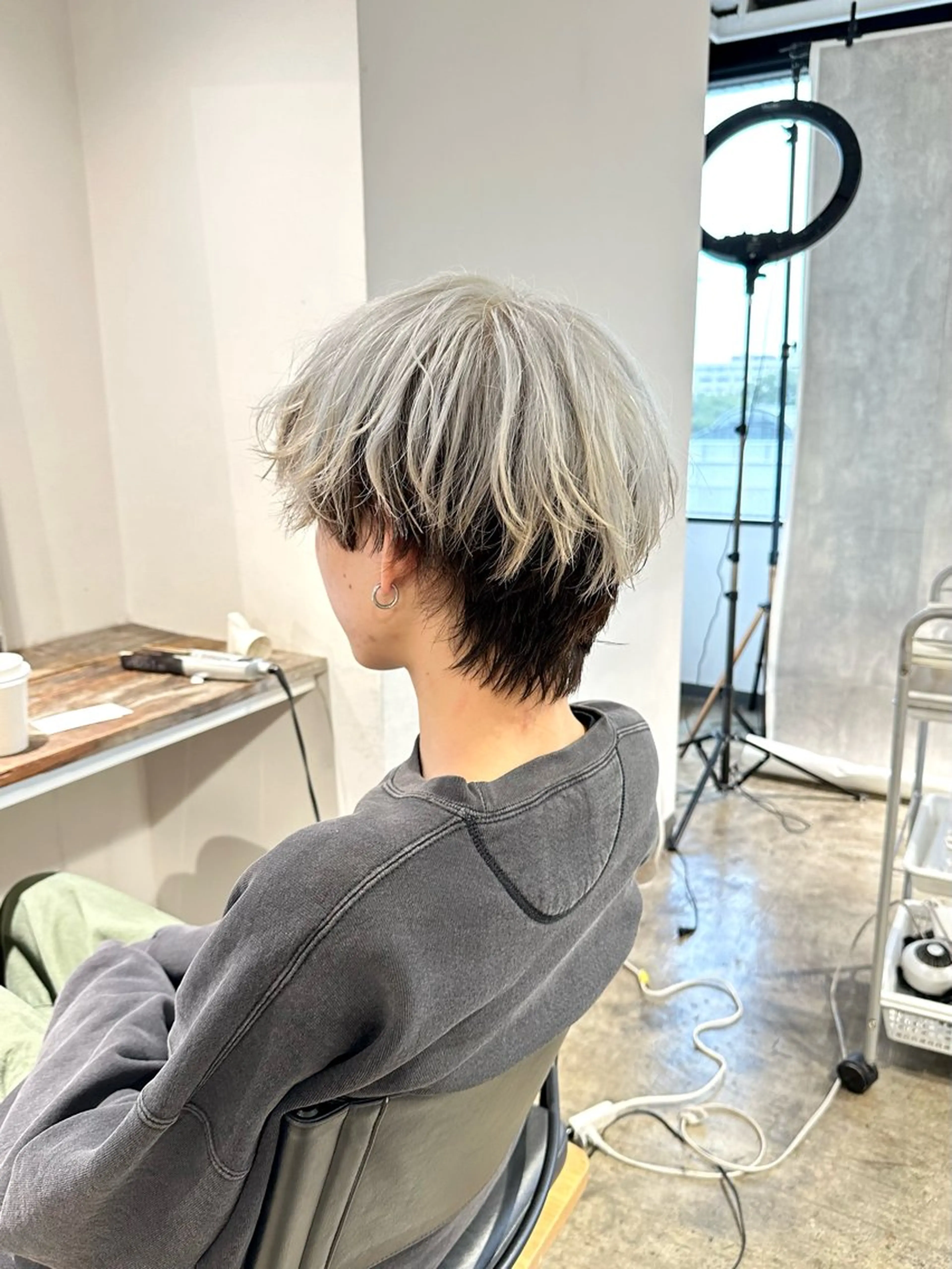 メンズ メンズハイトーン マッシュウルフ マッシュ メンズパーマ メンズウルフカット カット ヘアカラー トリートメント 骨格補正施術/メンズ 専門美容師/YUYAのヘアスタイル