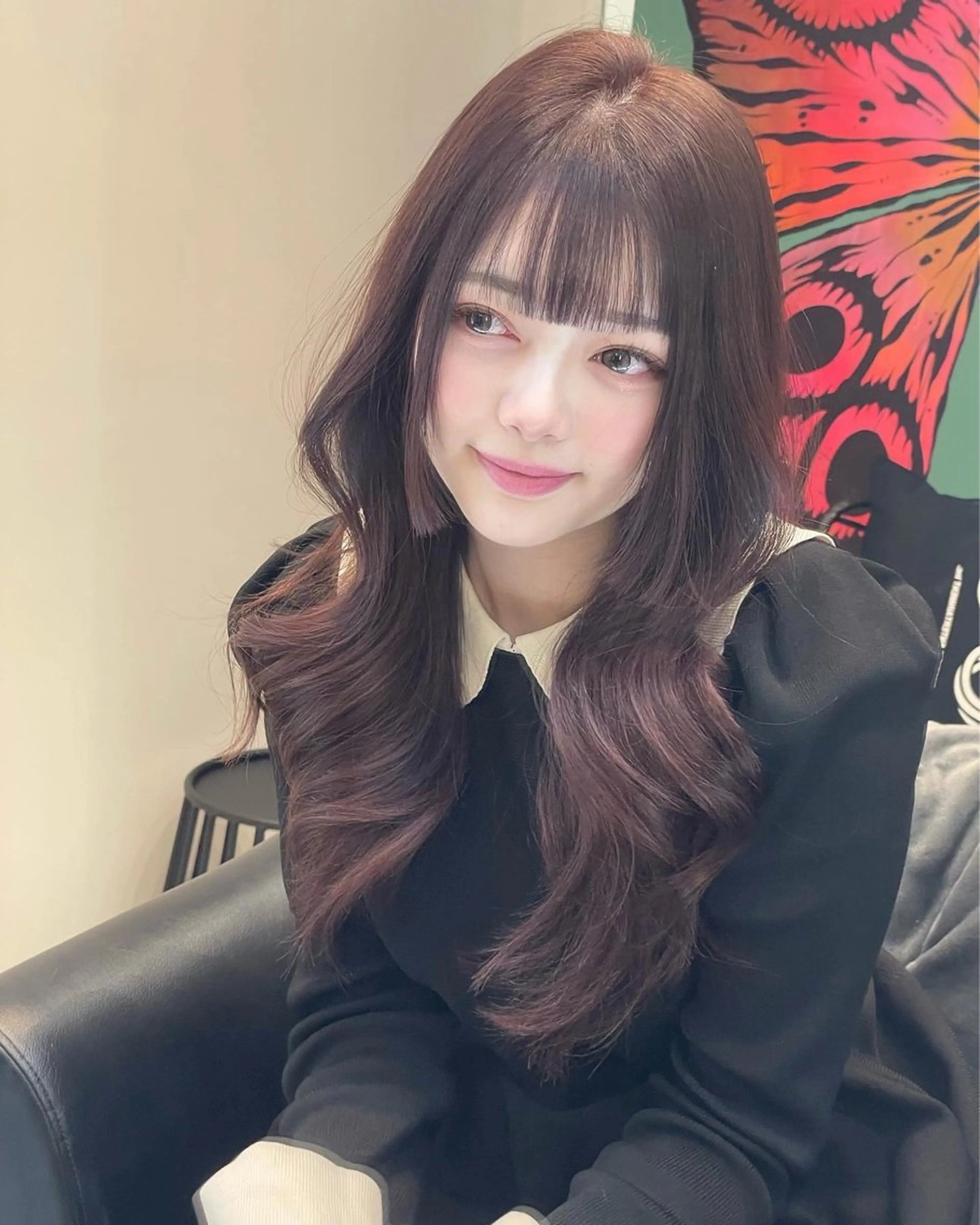 セミロング カット ヘアカラー 韓国ヘア🇰🇷 YURIYAのヘアスタイル