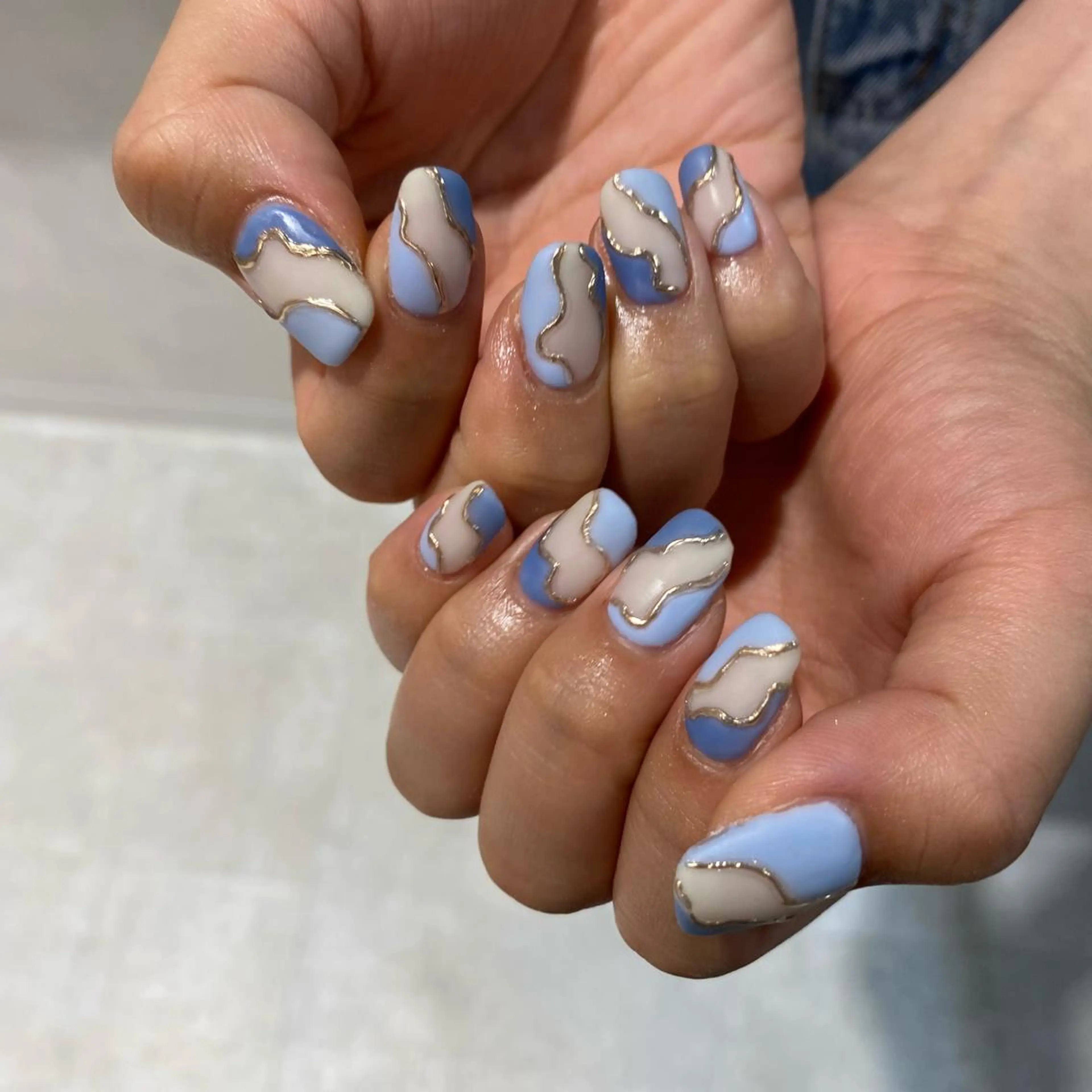 ネイル アートネイル ブルー mimin. by felimo所属・mimin. by felimoのネイルデザイン