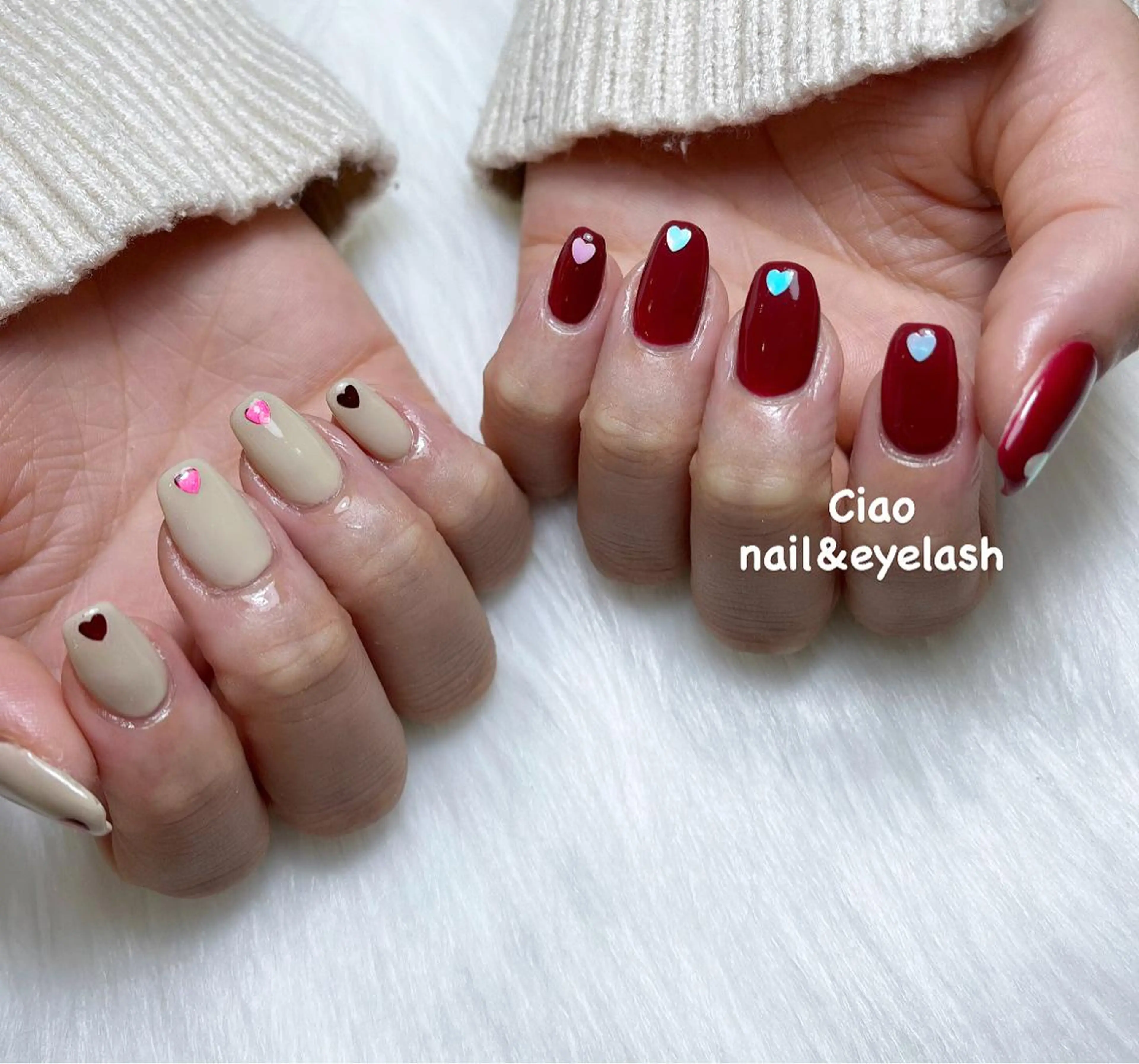 ネイル アートネイル ジェルネイル ハート ニュアンスネイル シンプルネイル #Amin所属・#Amin nail salonのネイルデザイン