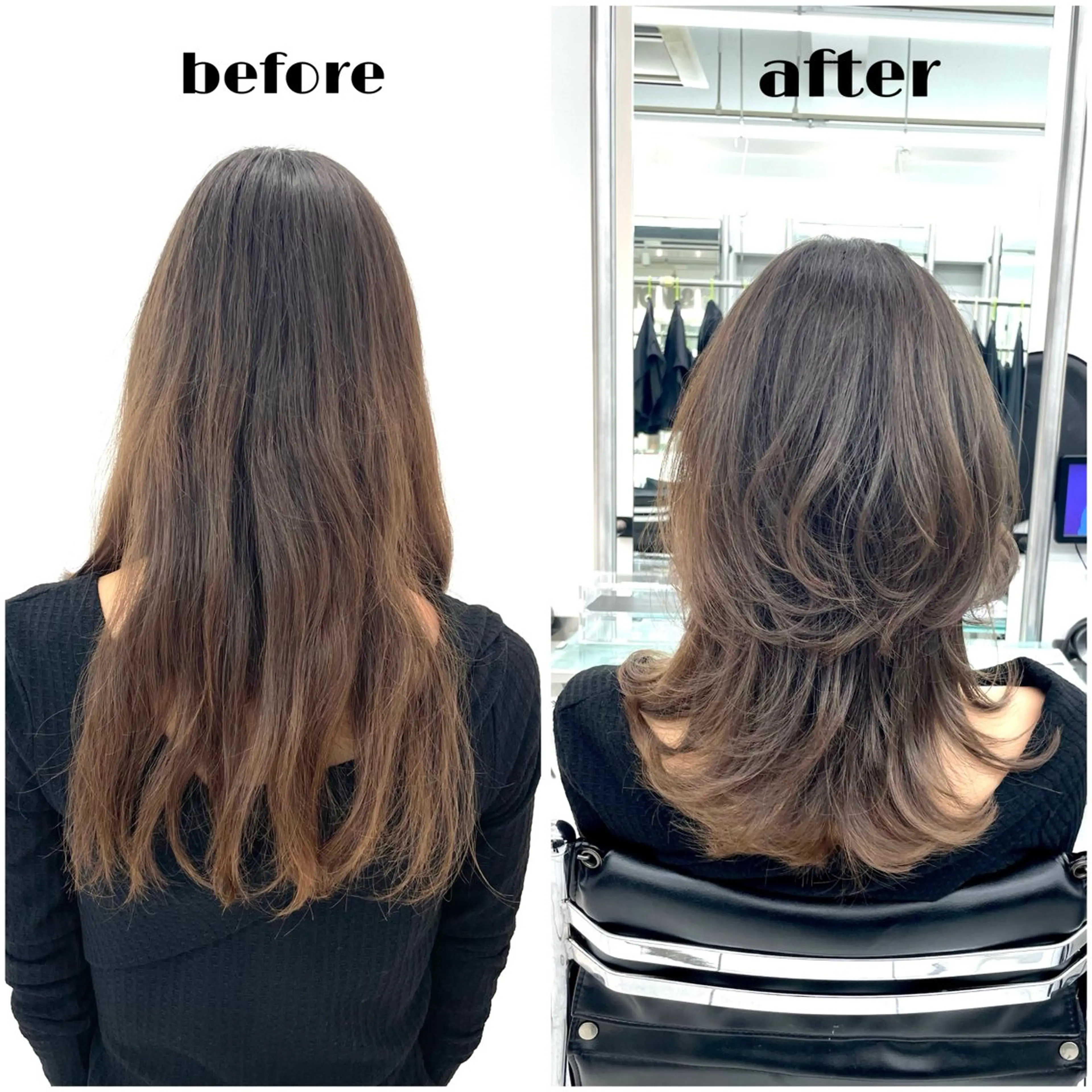 ミディアム ミディアムレイヤー くびれヘア レイヤーカット 無料カットモデル募集 /　 Juanのヘアスタイル