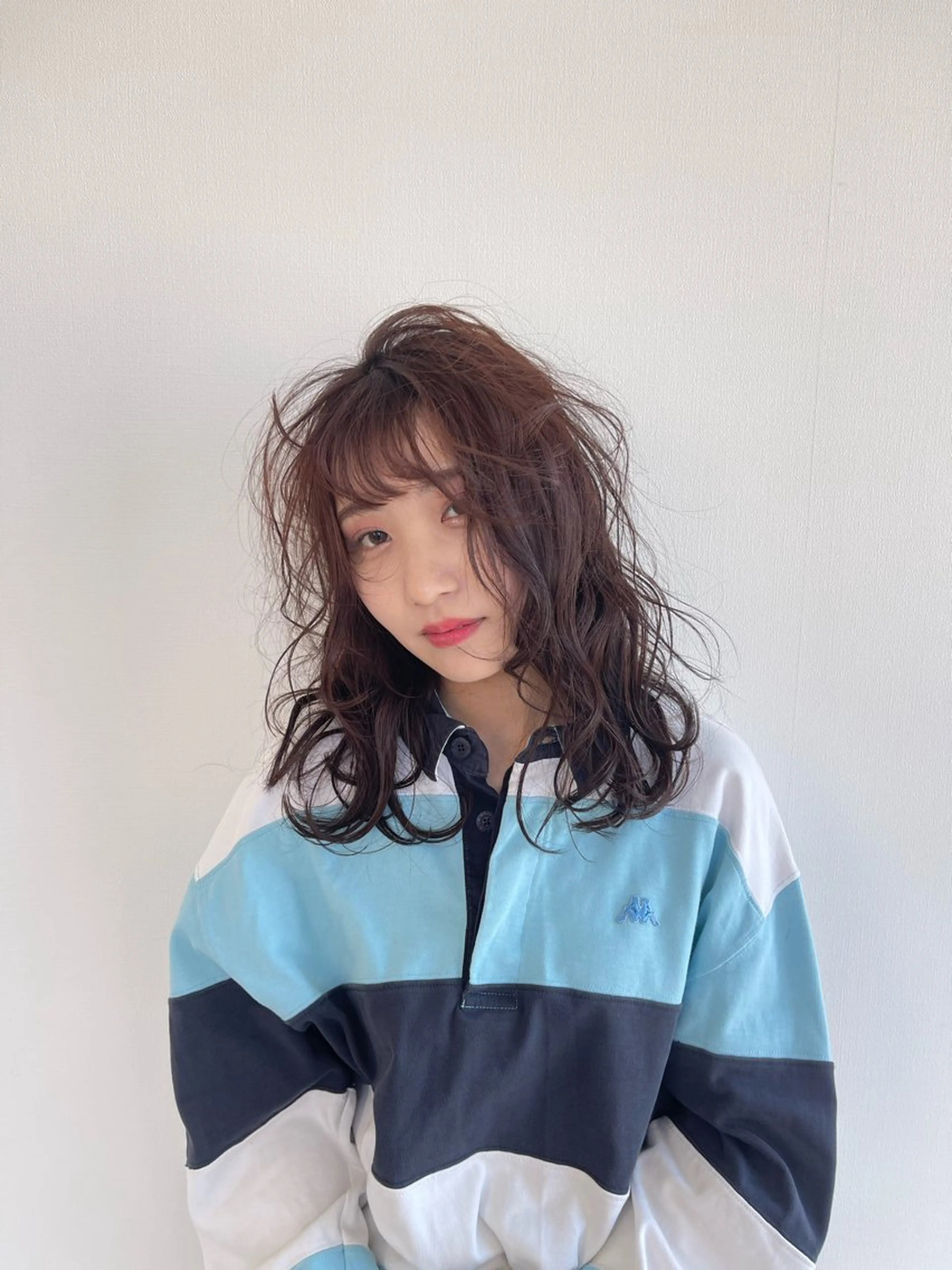 セミロング セミロングパーマ カット パーマ トリートメント 石原圭悟 /ショート/艶カラーのヘアスタイル