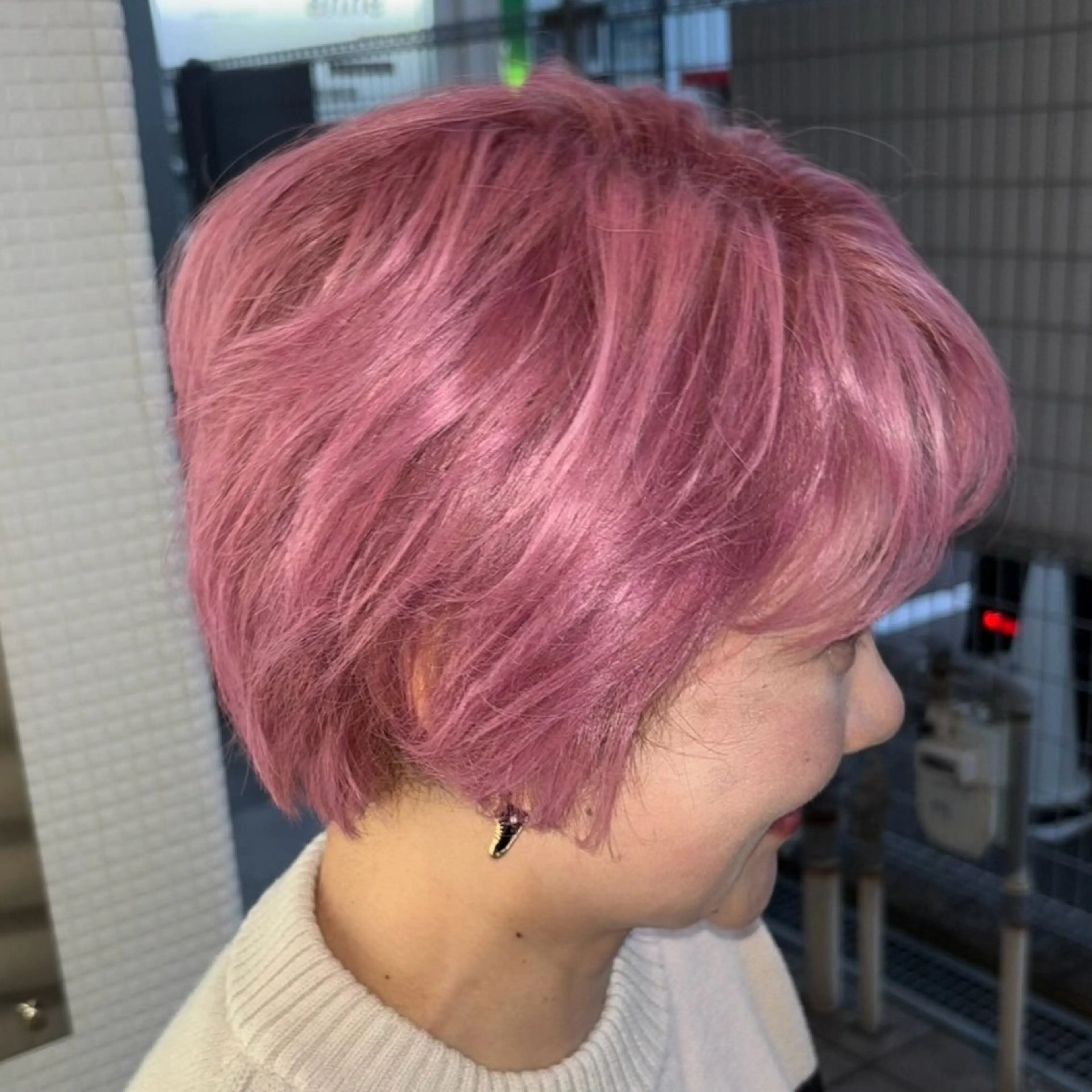 ショート カラー ブリーチ ピンクカラー Emitas.宮街道店所属・メイ/和歌山美容室/ Emitas.のヘアスタイル