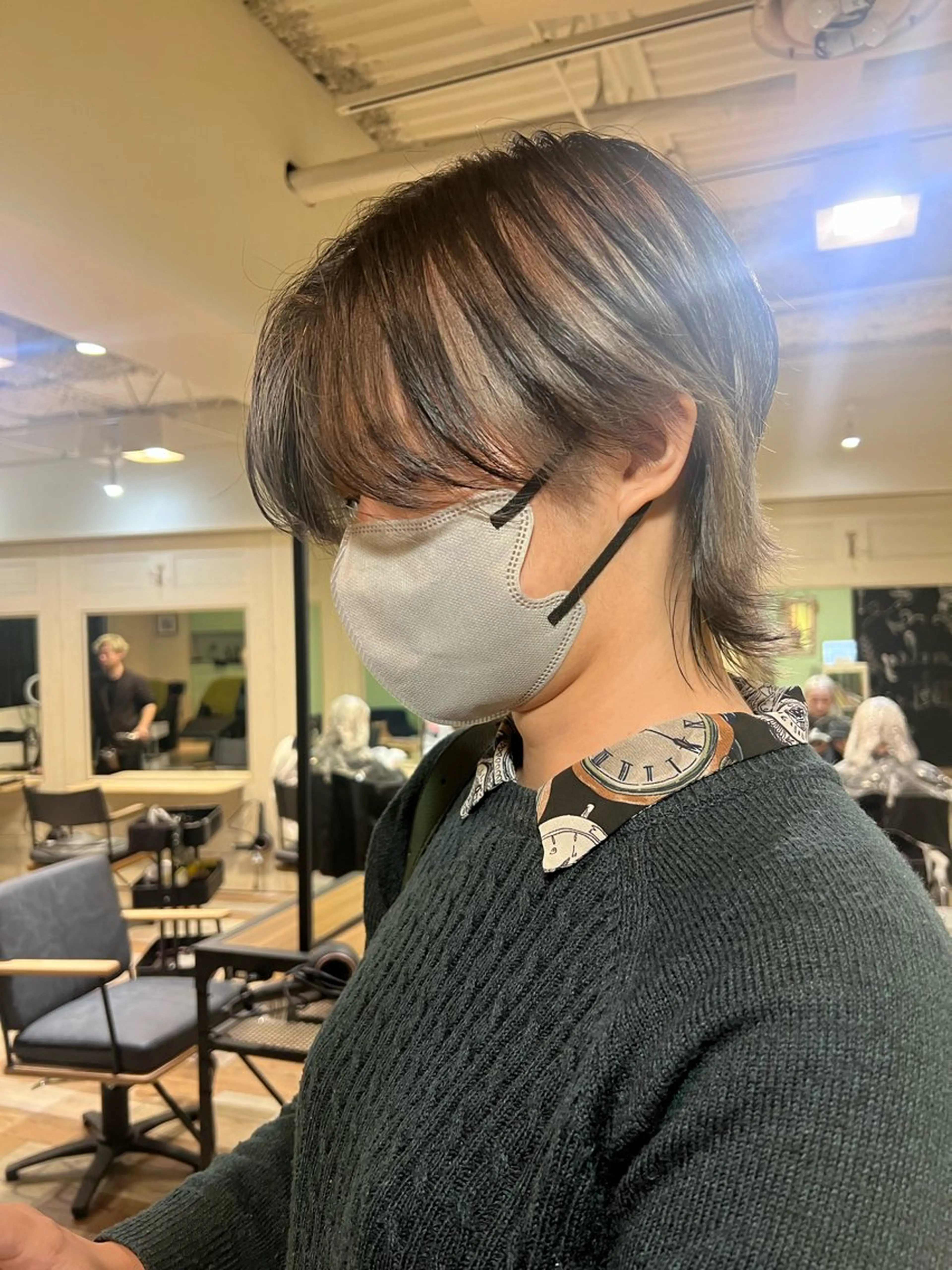 ショート カラー ブリーチ デザインカラー ウルフカット ヘアカラー トリートメント 🌈デザインヘア職人 Kaede🌈のヘアスタイル