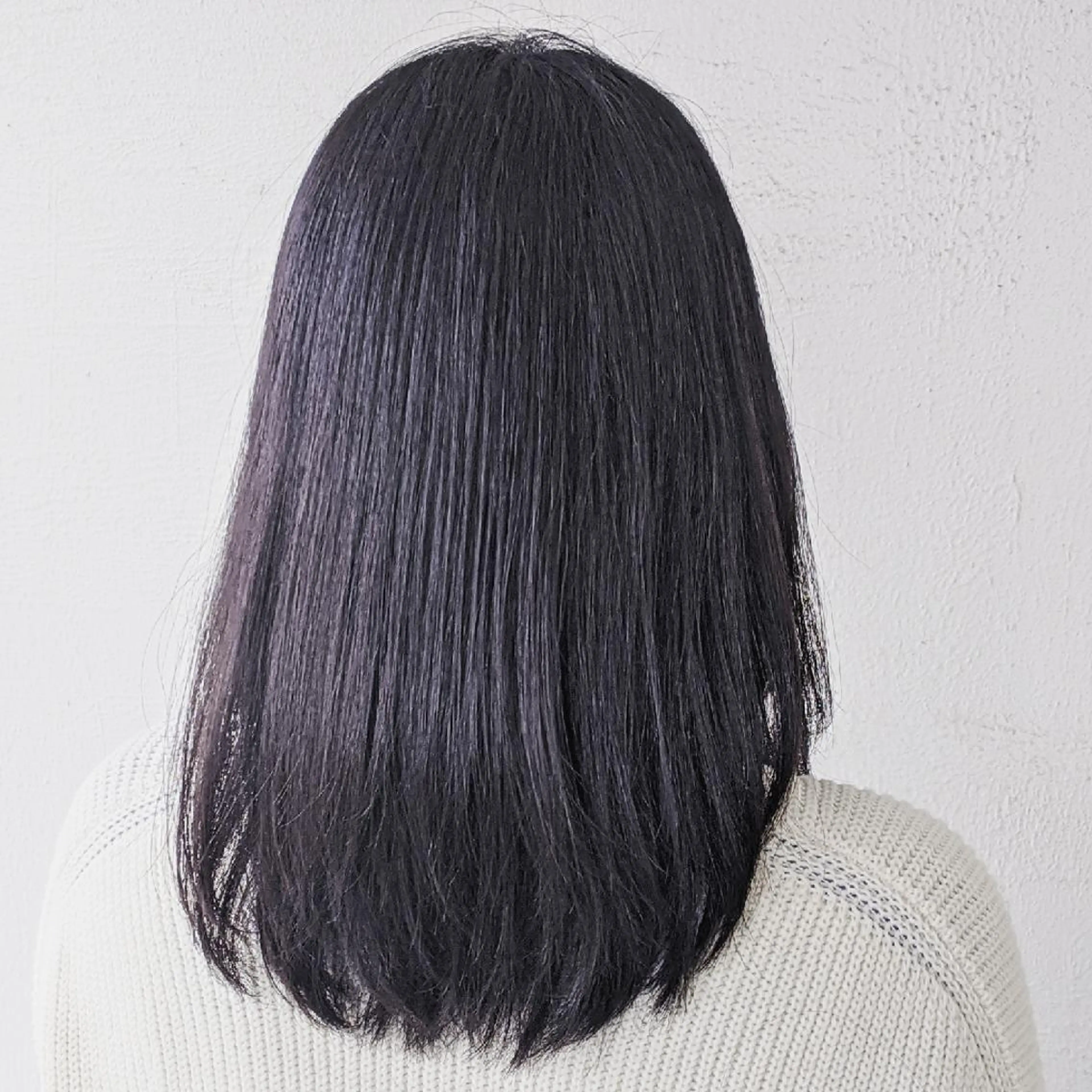 セミロング 浜田りほ Luxbe 博多バスターミナルのヘアスタイル