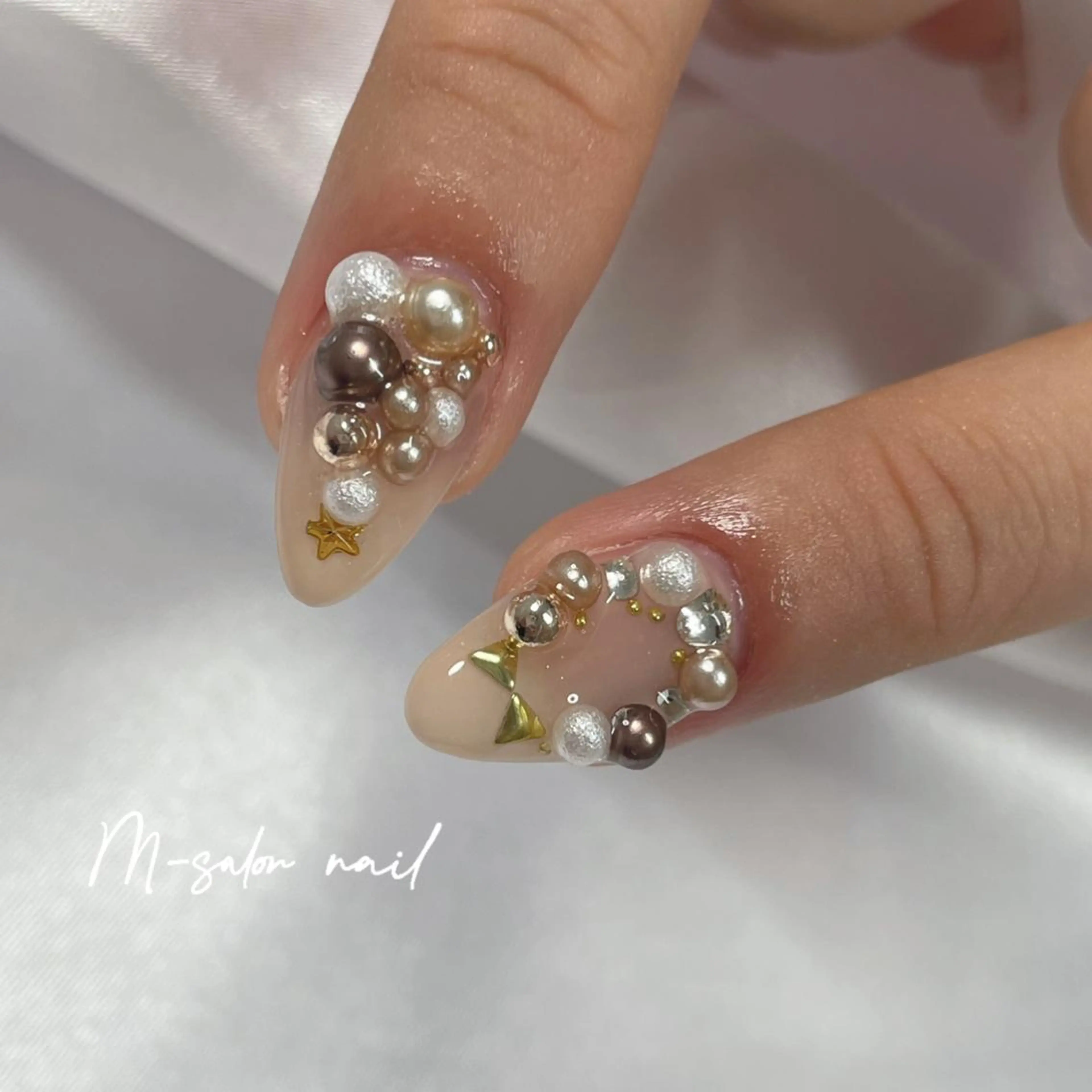 ネイル ハンドネイル 韓国/網紅/パーツ M-salonのネイルデザイン