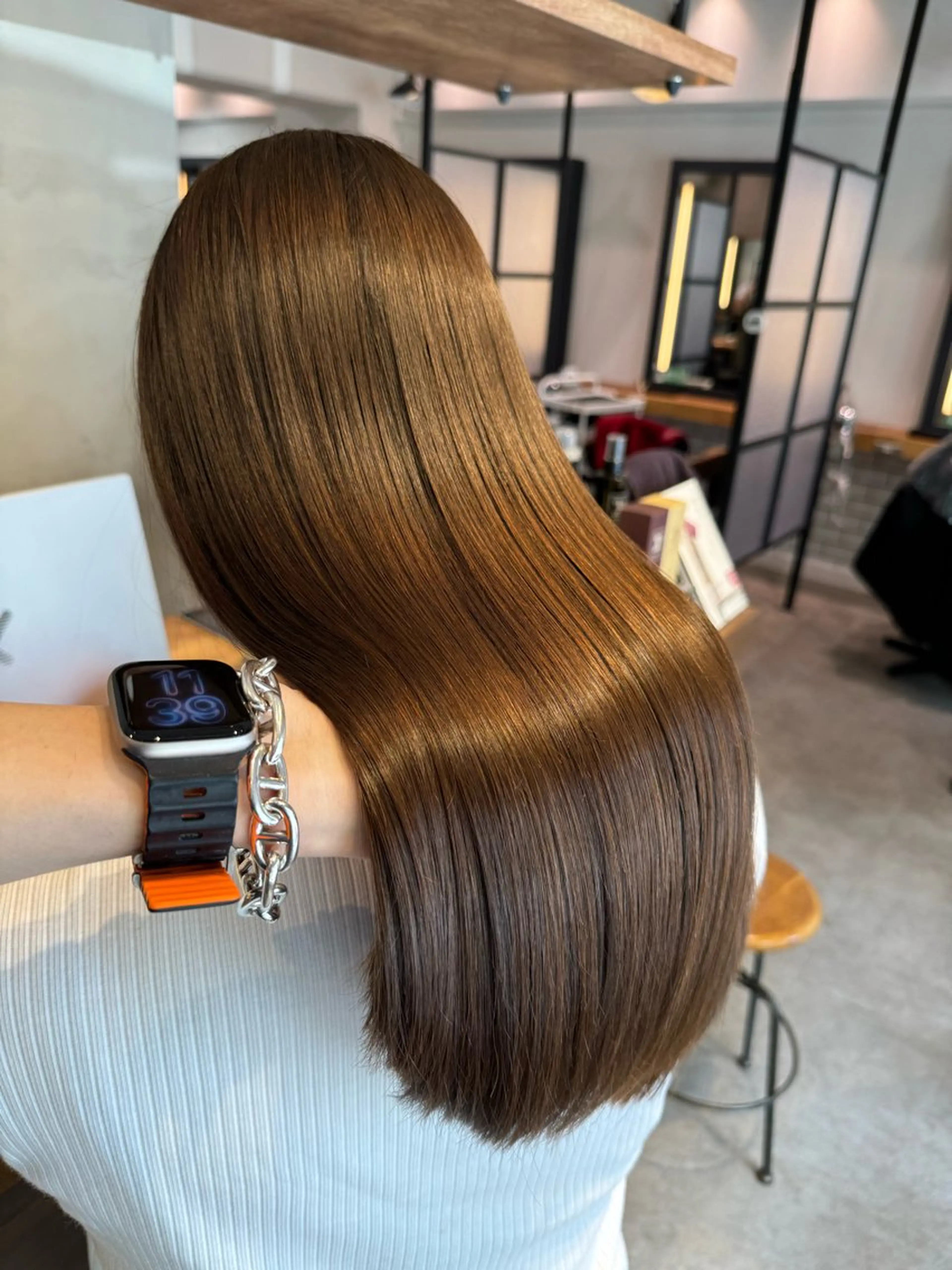 ロング カット 縮毛矯正 トリートメント ［パサつき改善］＊ 髪質改善ケアサロン＊のヘアスタイル