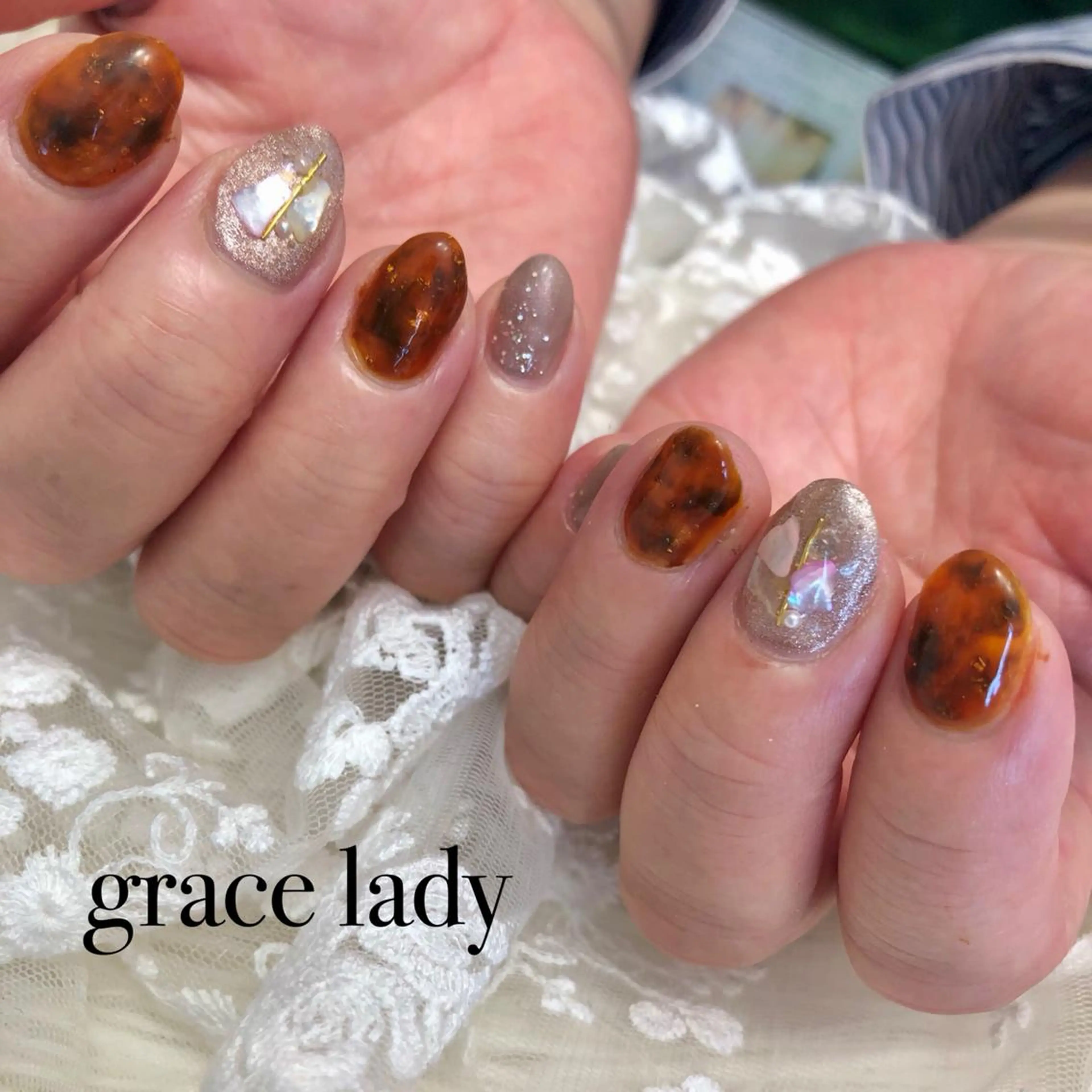 ネイル グレースレディ所属・深爪矯正長さ出し専門 グレースレディのネイルデザイン