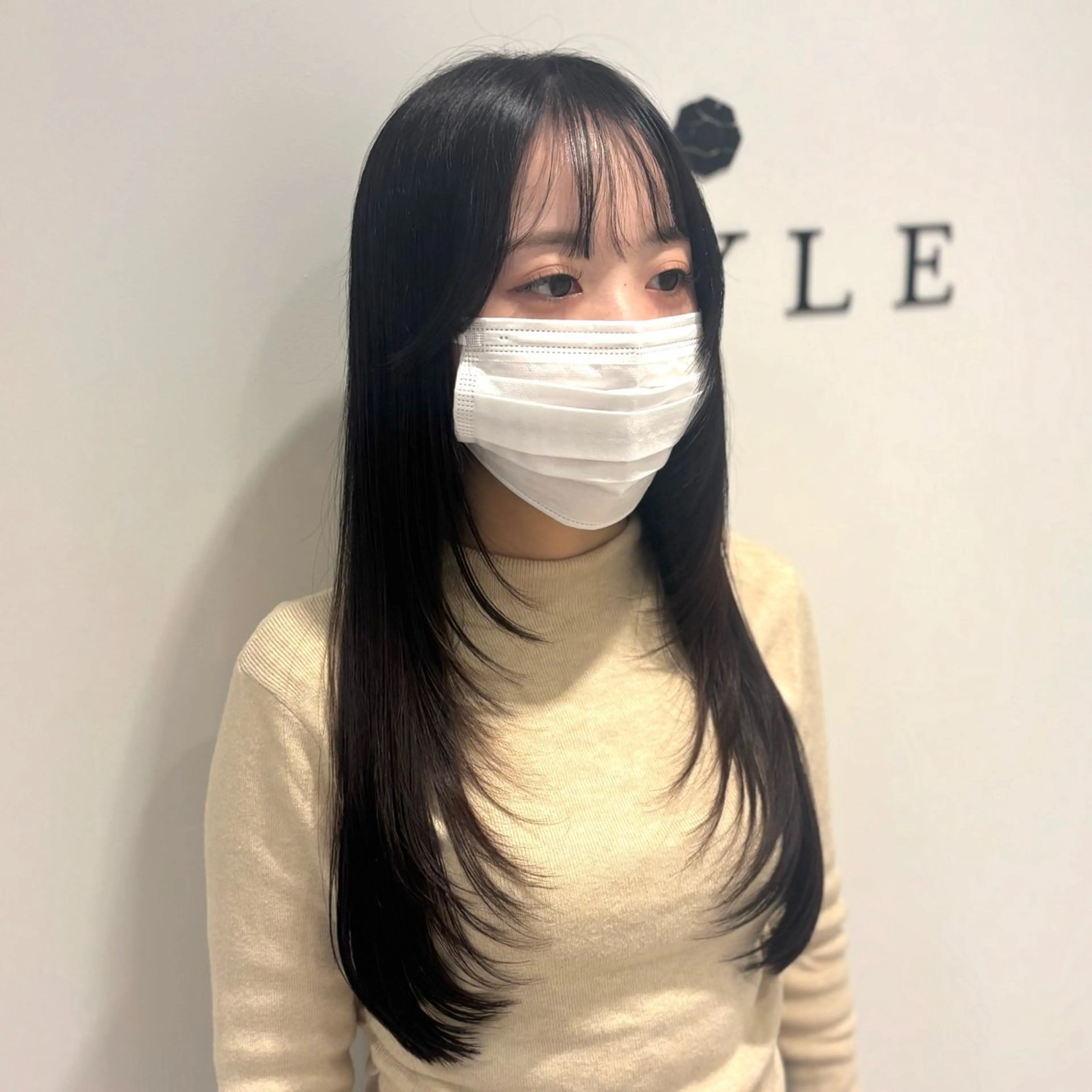 ロング 顔まわりレイヤー 顔周りカット レイヤーカット カット 艶カラー/アレンジ 💟すなおのヘアスタイル