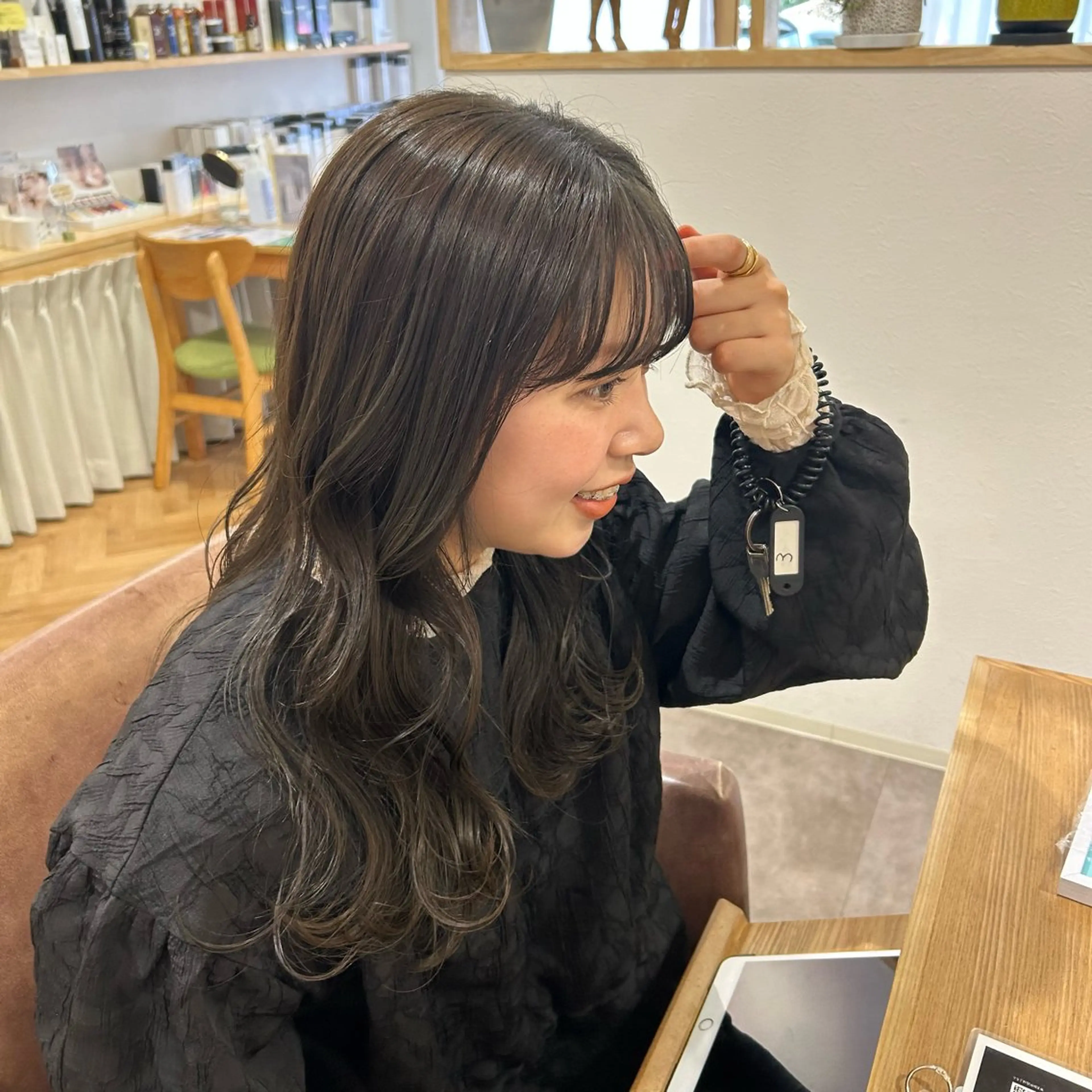 前髪縮毛矯正の写真