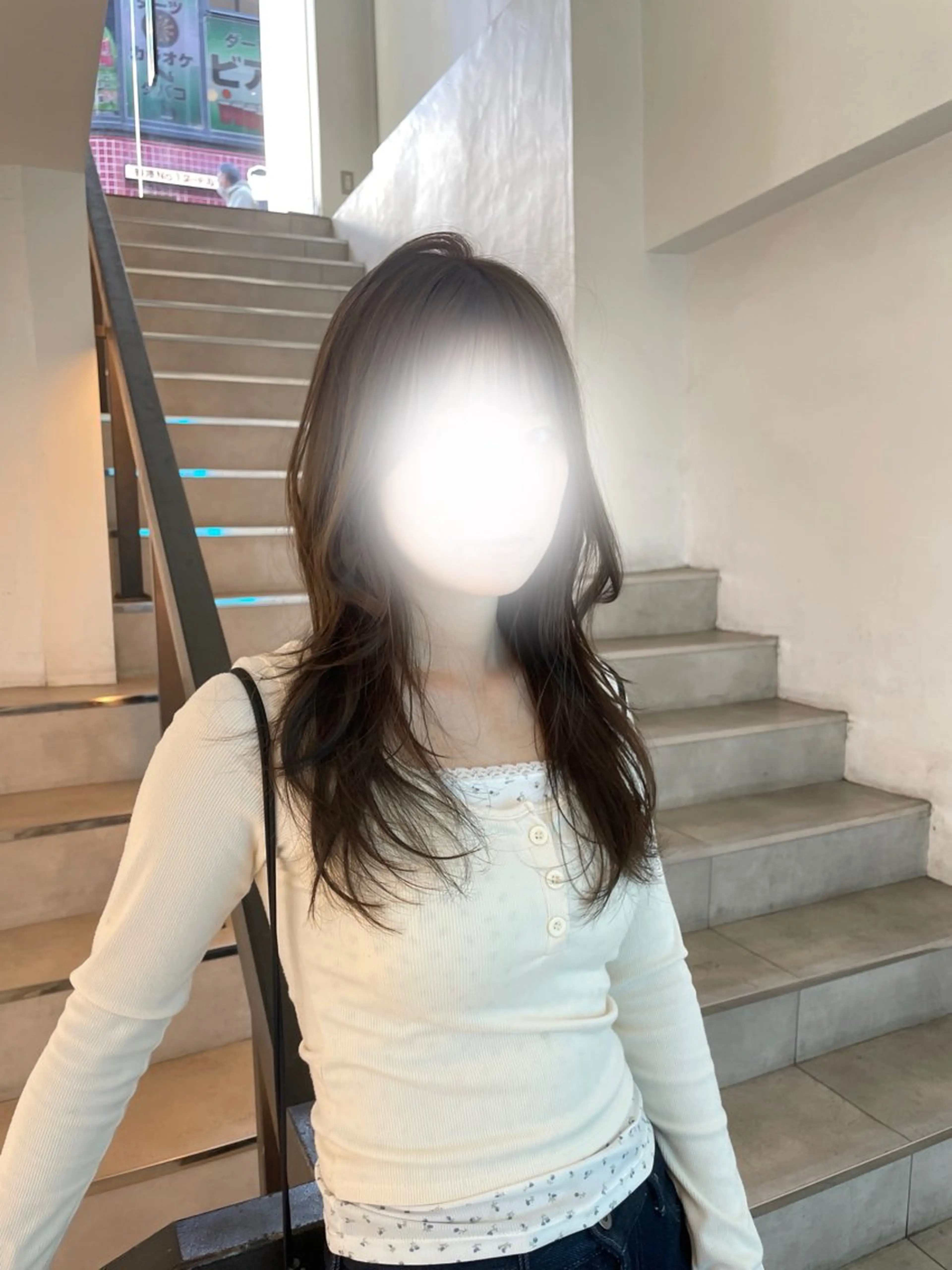 ロング カット 韓国ヘア/ネイル kanako🤍🫧のヘアスタイル