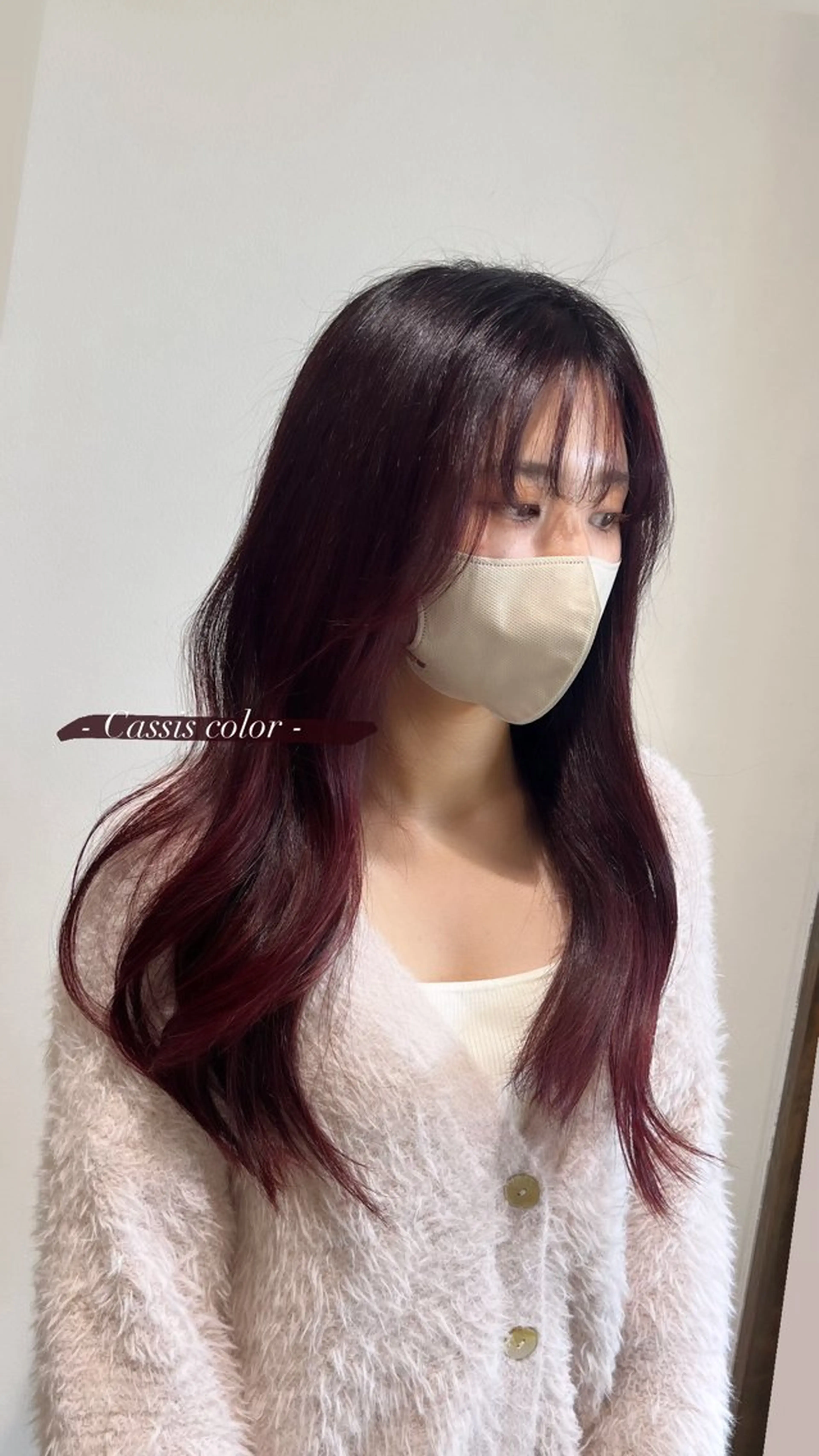 ロング カラー カット ヘアカラー トリートメント ミシェル /韓国ヘア🕊️のヘアスタイル