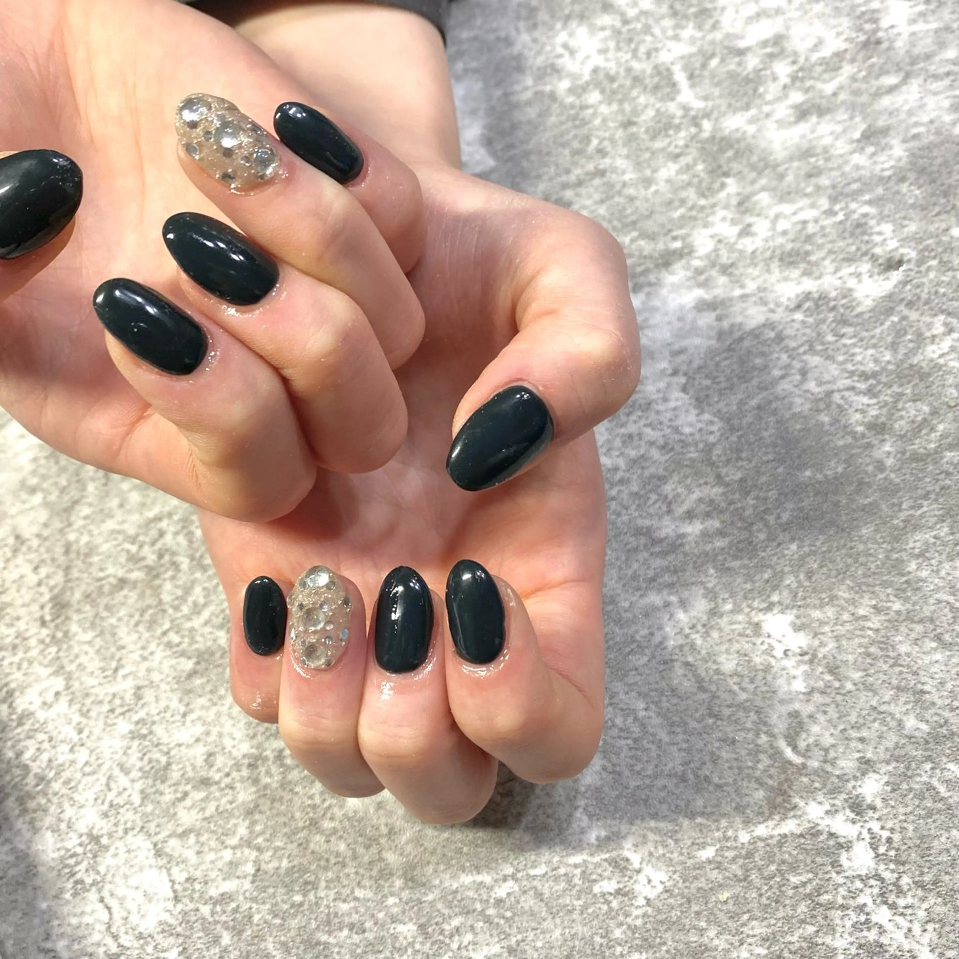 ネイル グリーン ワンホンネイル ハンドネイル ★Rinail... .のネイルデザイン