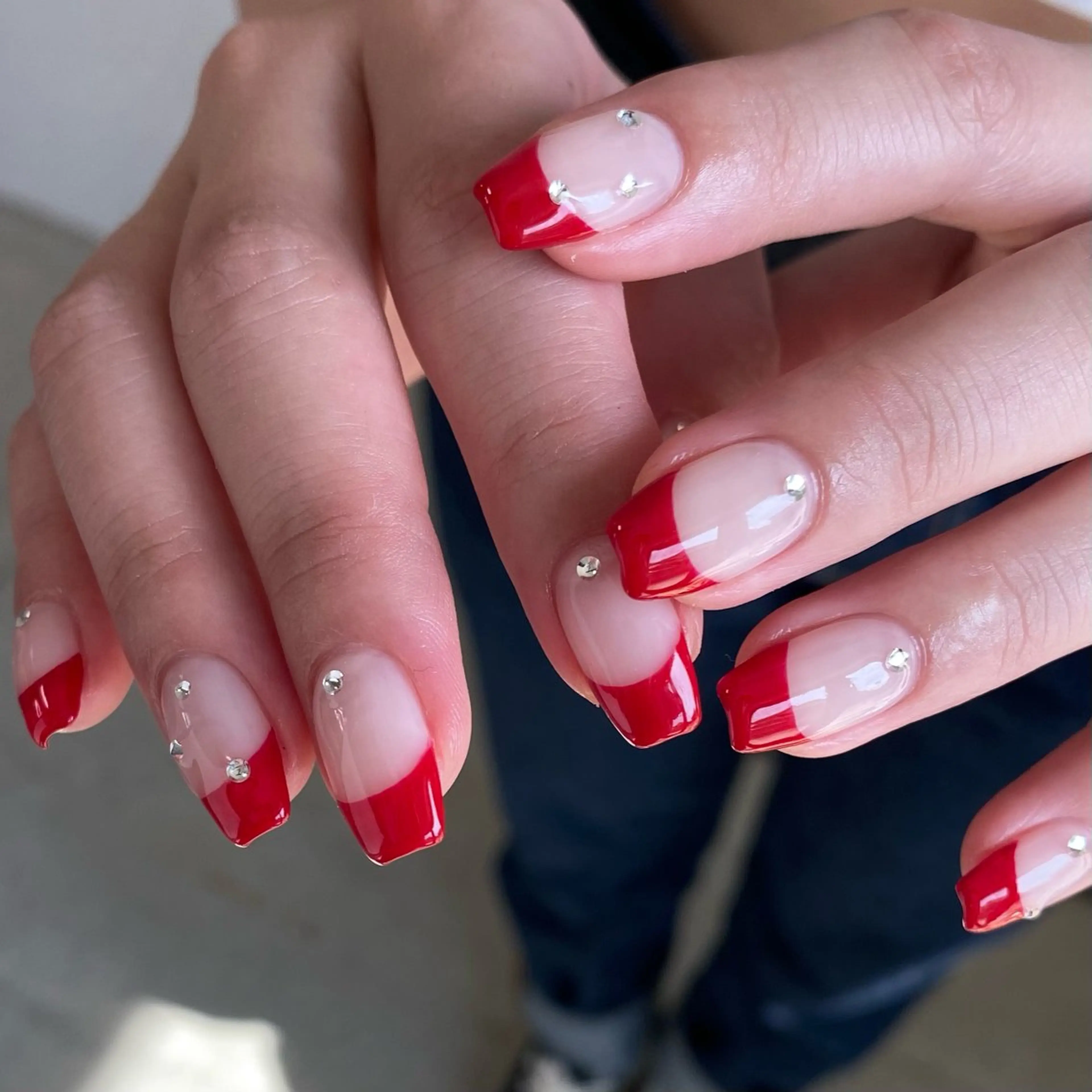 【12月限定クーポン❗️】オフありfrench nail(ベースカラーなし)の写真