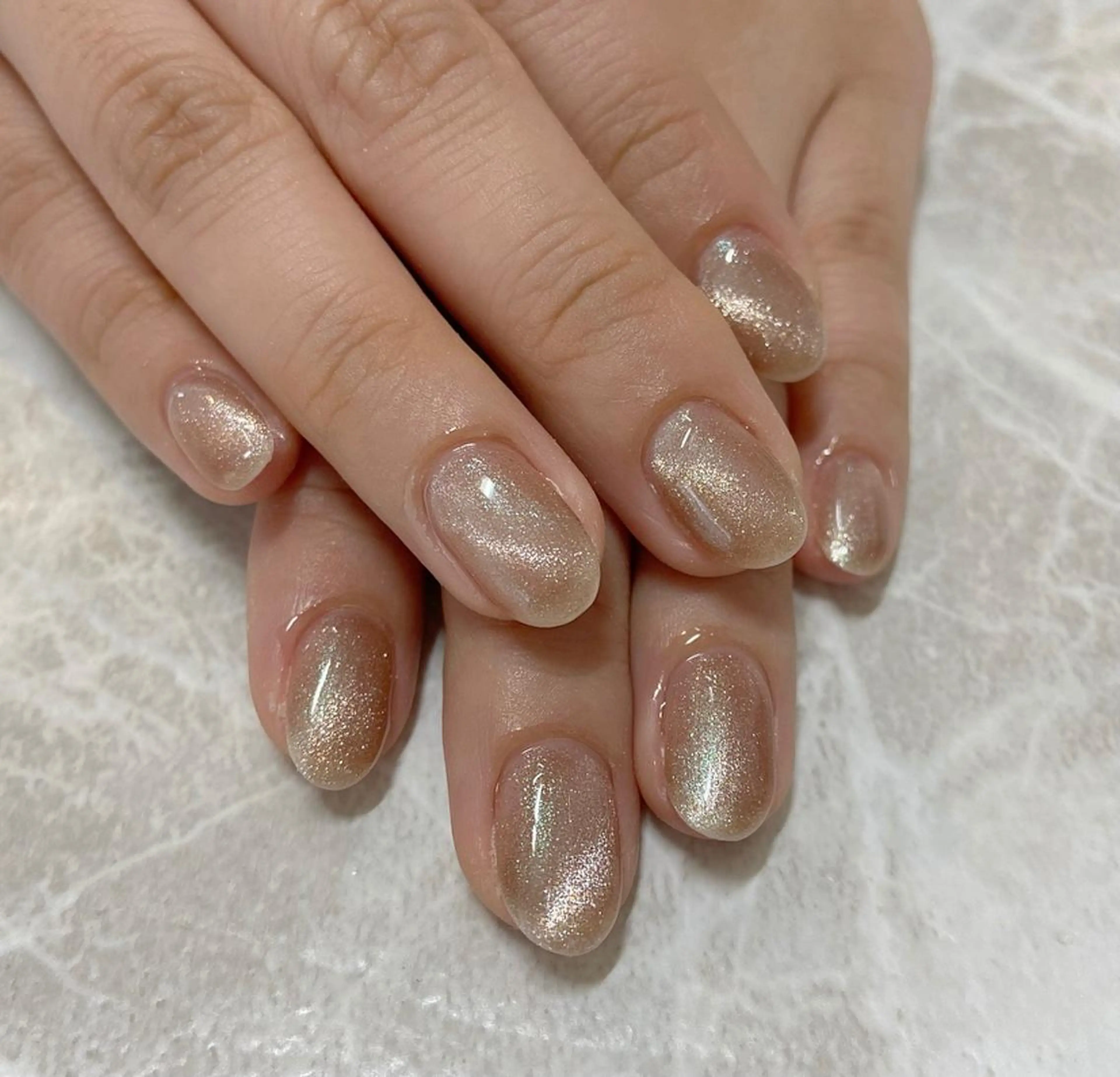 ネイル クリアネイル マグネットネイル ハンドネイル 🧸熊谷 かほ🧸のネイルデザイン