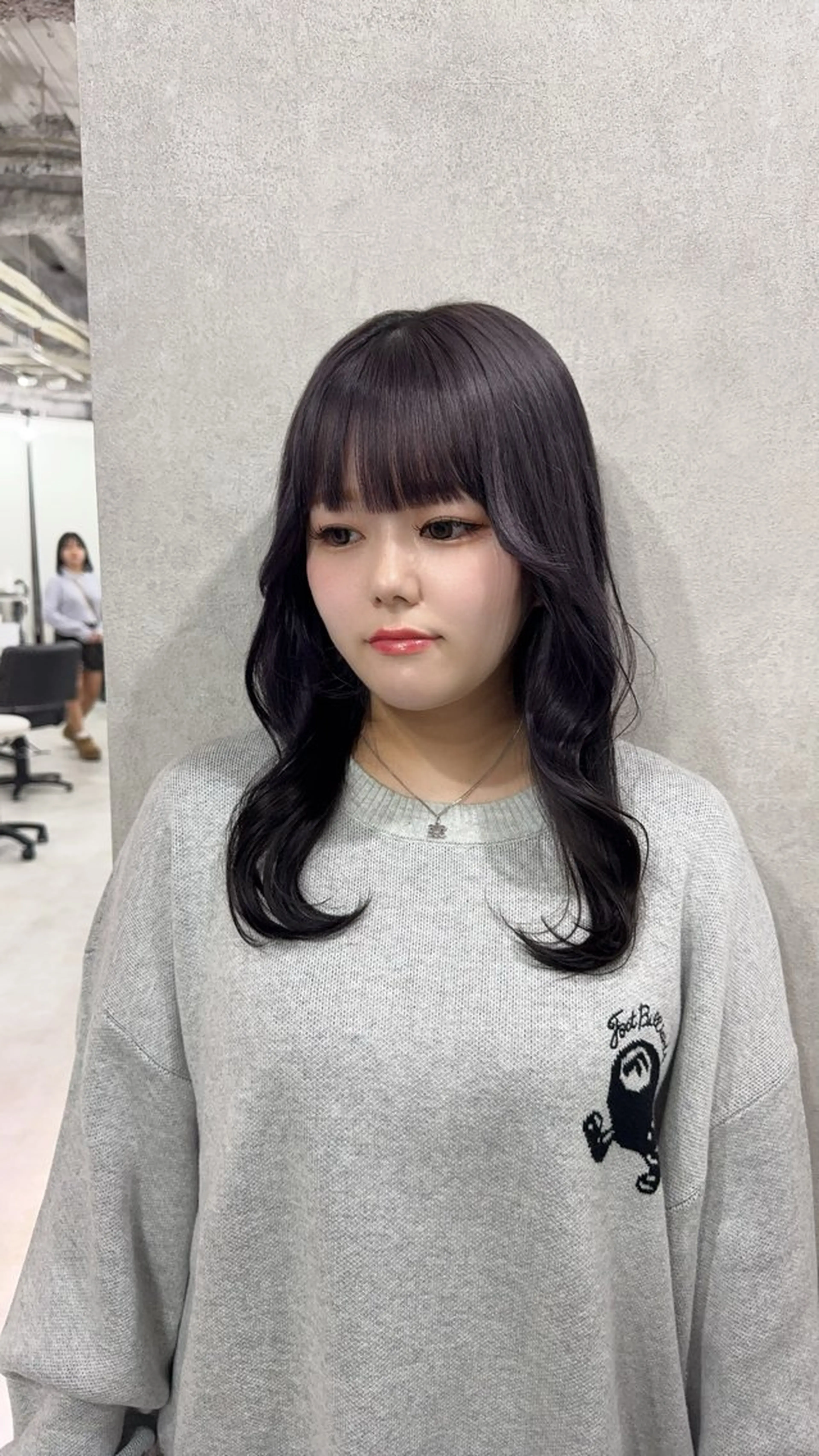 ロング カラー アッシュ アッシュブラウン ベージュカラー 黒髪 ブリーチ カット ヘアカラー トリートメント 赤み無し柔らかカラー 【梅田】madokaのヘアスタイル