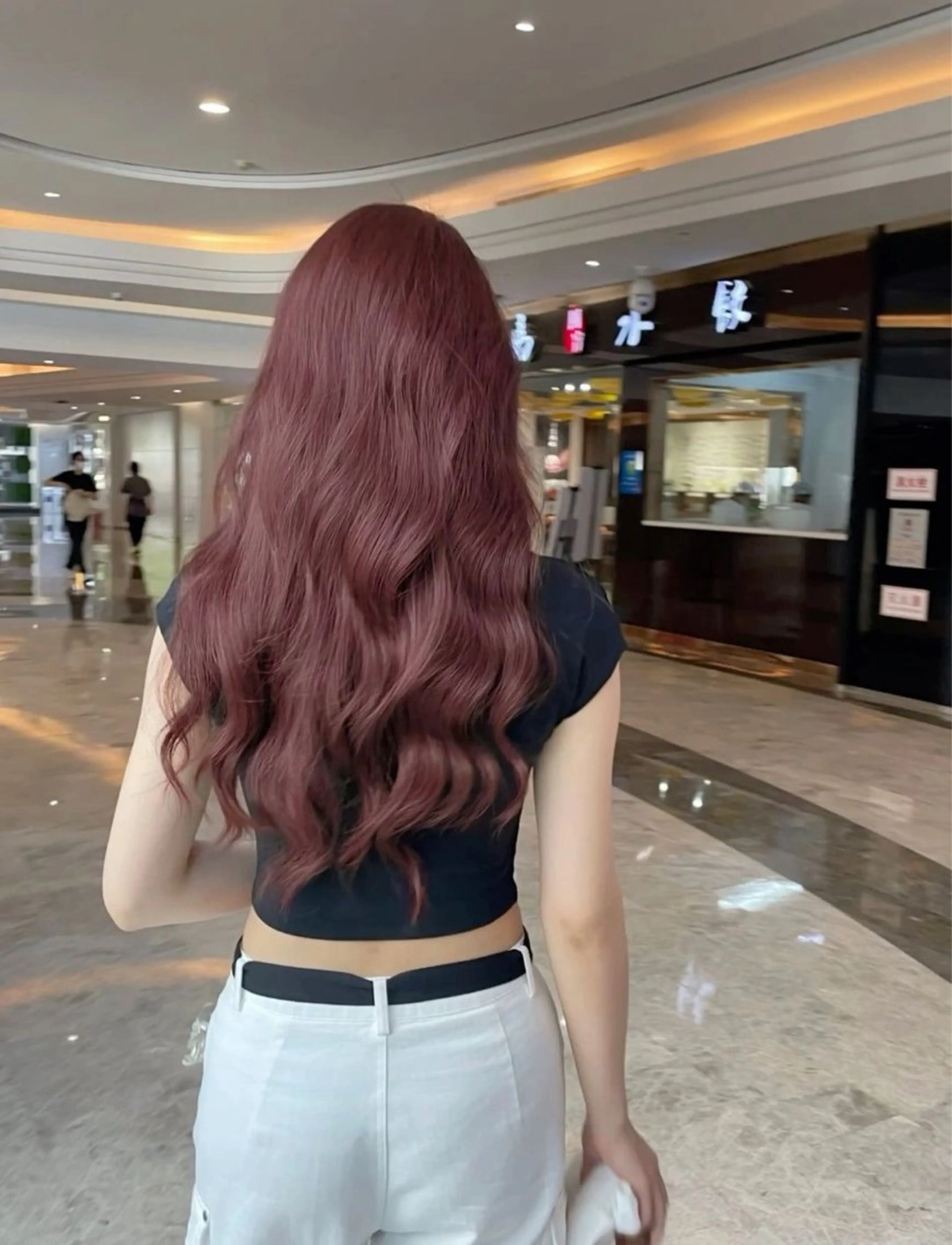 ロング ヘアカラー トリートメント 💗韓国暖色ヘア NO.1💗🪽のヘアスタイル