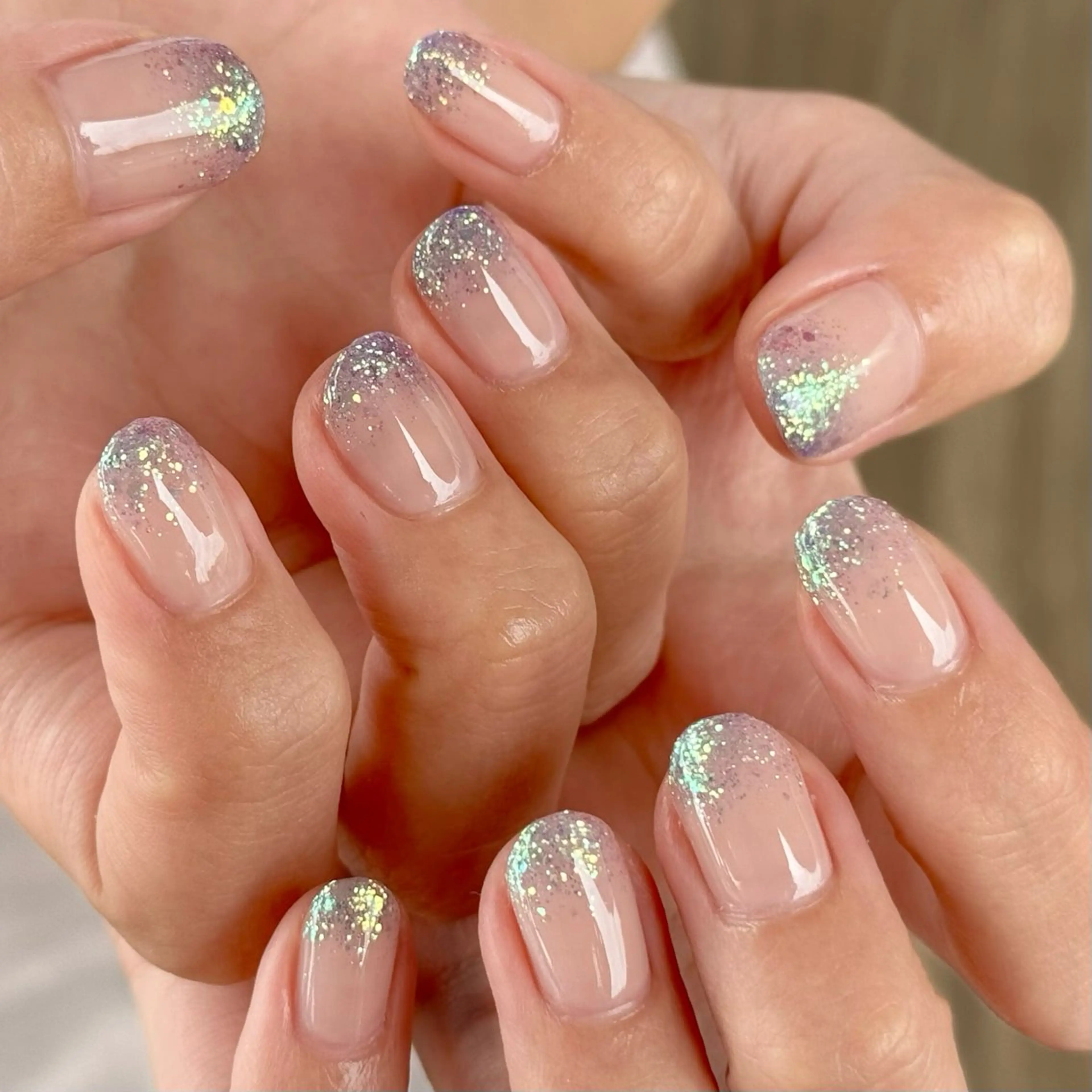 ネイル ラメ(グリッター) ラメグラデーション ワンカラーネイル ハンドネイル EARTH浦添店 村吉のネイルデザイン