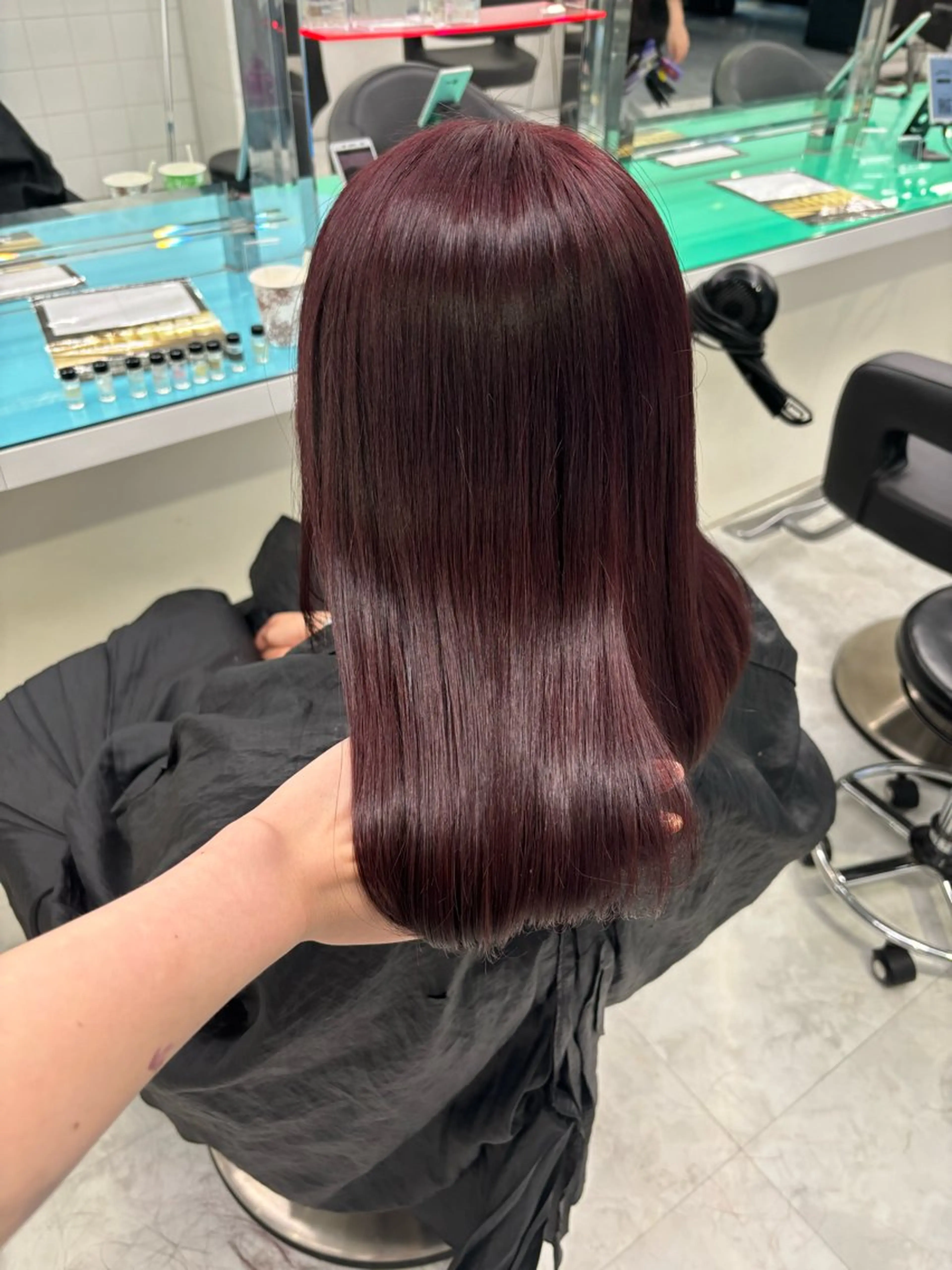 セミロング ヘアカラー ブリーチなし暖色 💗AKARI💗のヘアスタイル