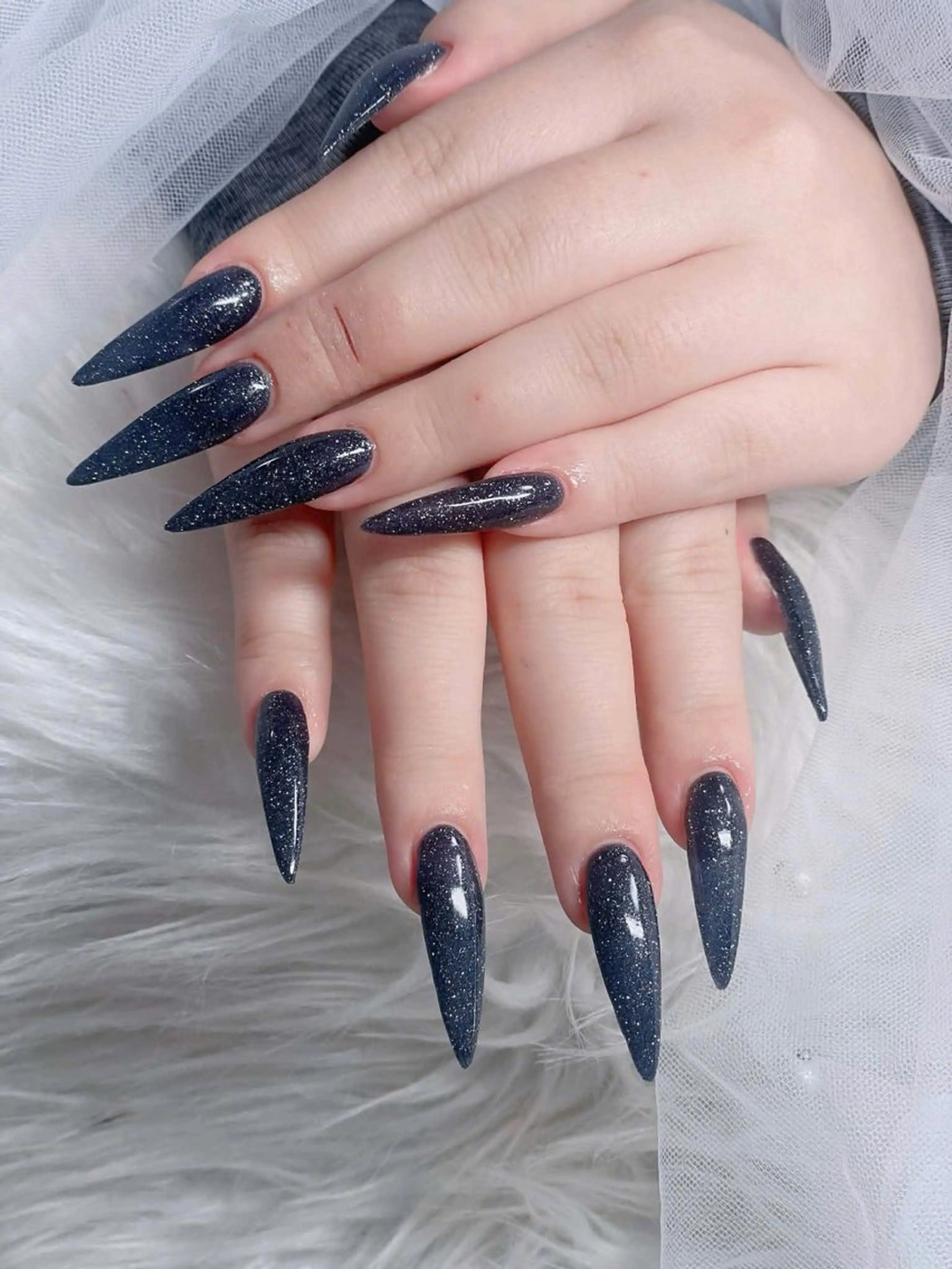 ネイル オーロラネイル フレンチネイル ジェルネイル ハロウィン 韓国ネイル ハンドネイル H.baby Nail Salonのネイルデザイン