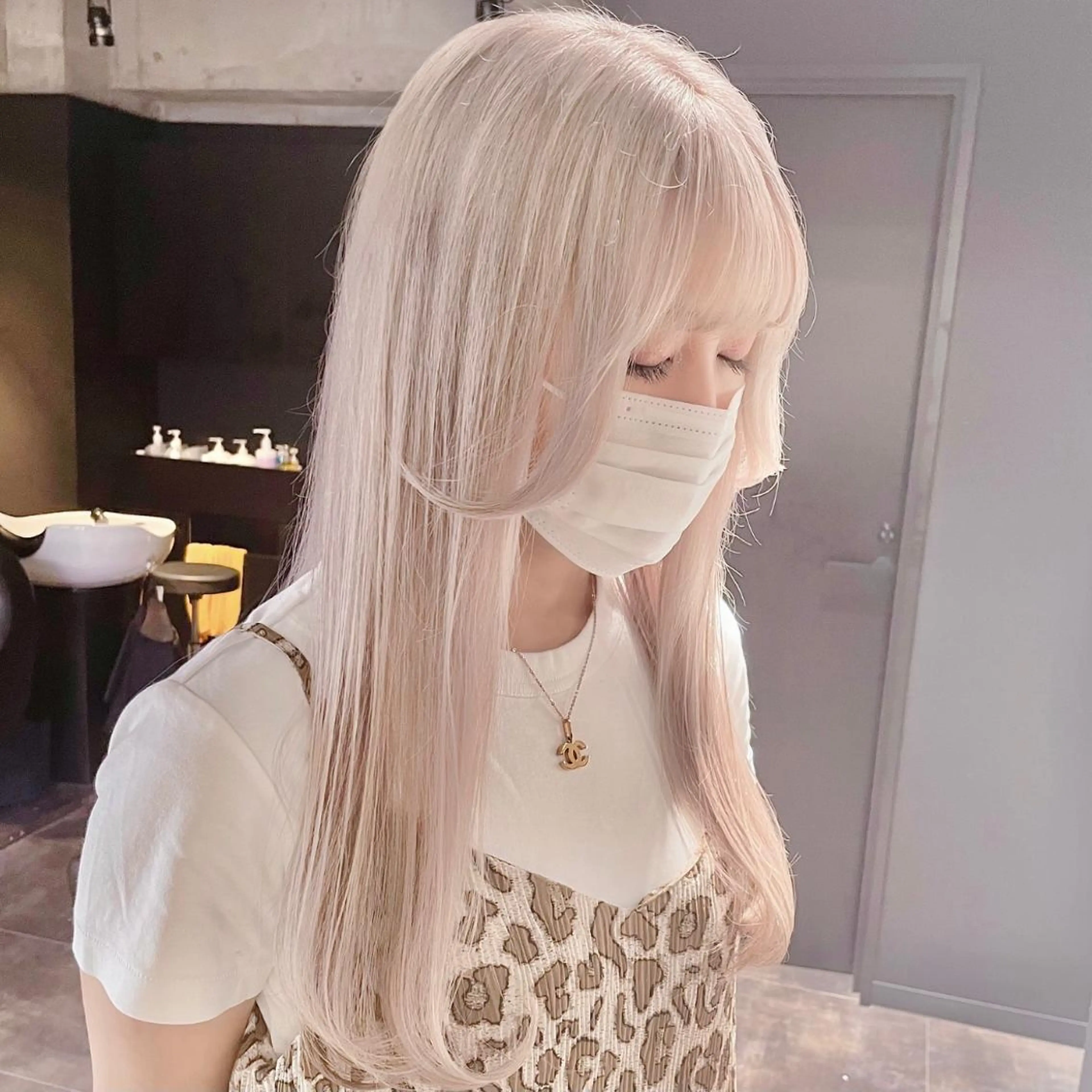 ロング カラー ハイトーンカラー ヘアカラー トリートメント MiL所属・✨ハイトーン✨ 濱田知孝のヘアスタイル