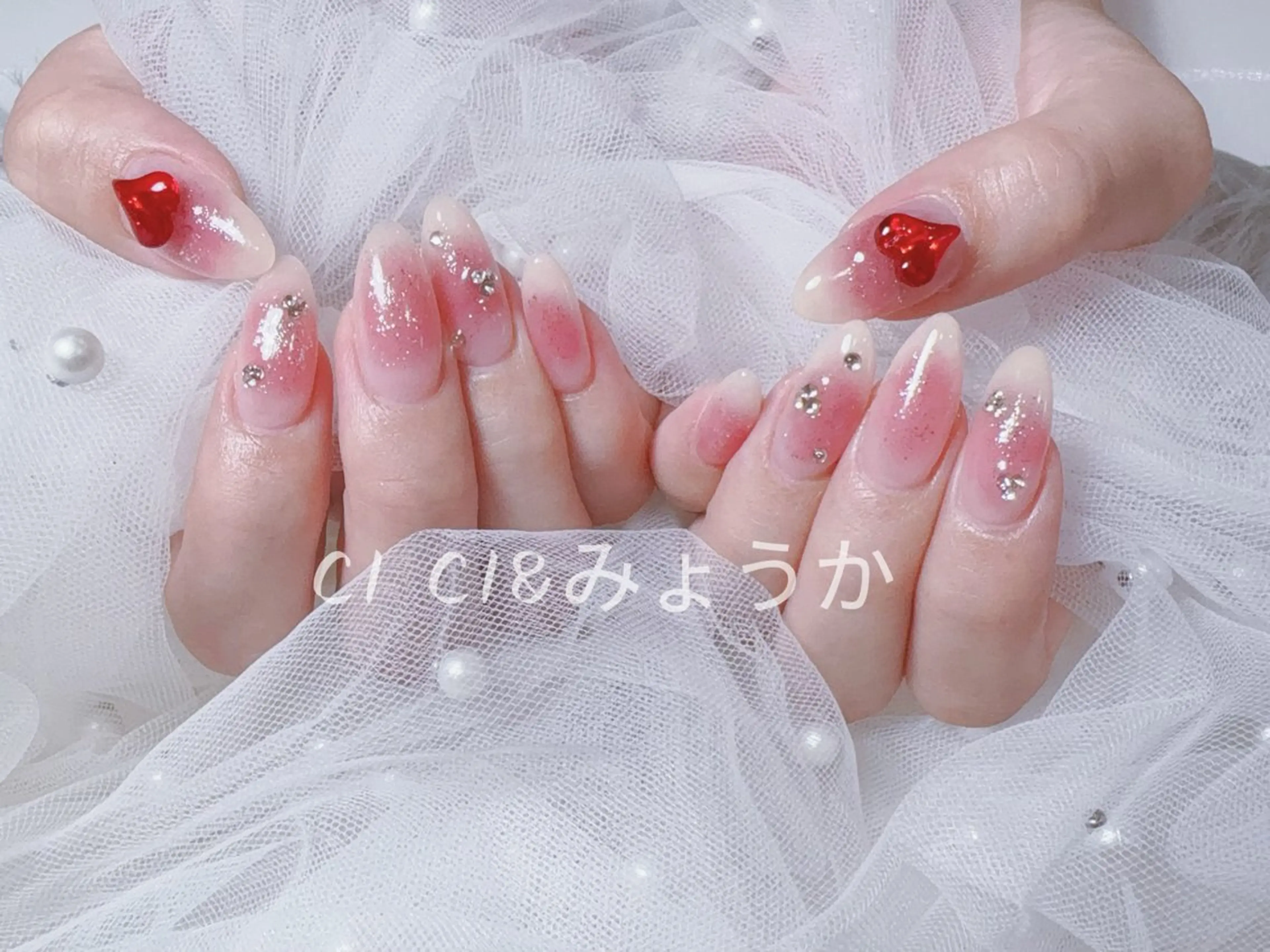 ネイル チークネイル 長さ出し フットネイル ジェルネイル グラデーション ハンドネイル ハンドケア CI CI nailのネイルデザイン