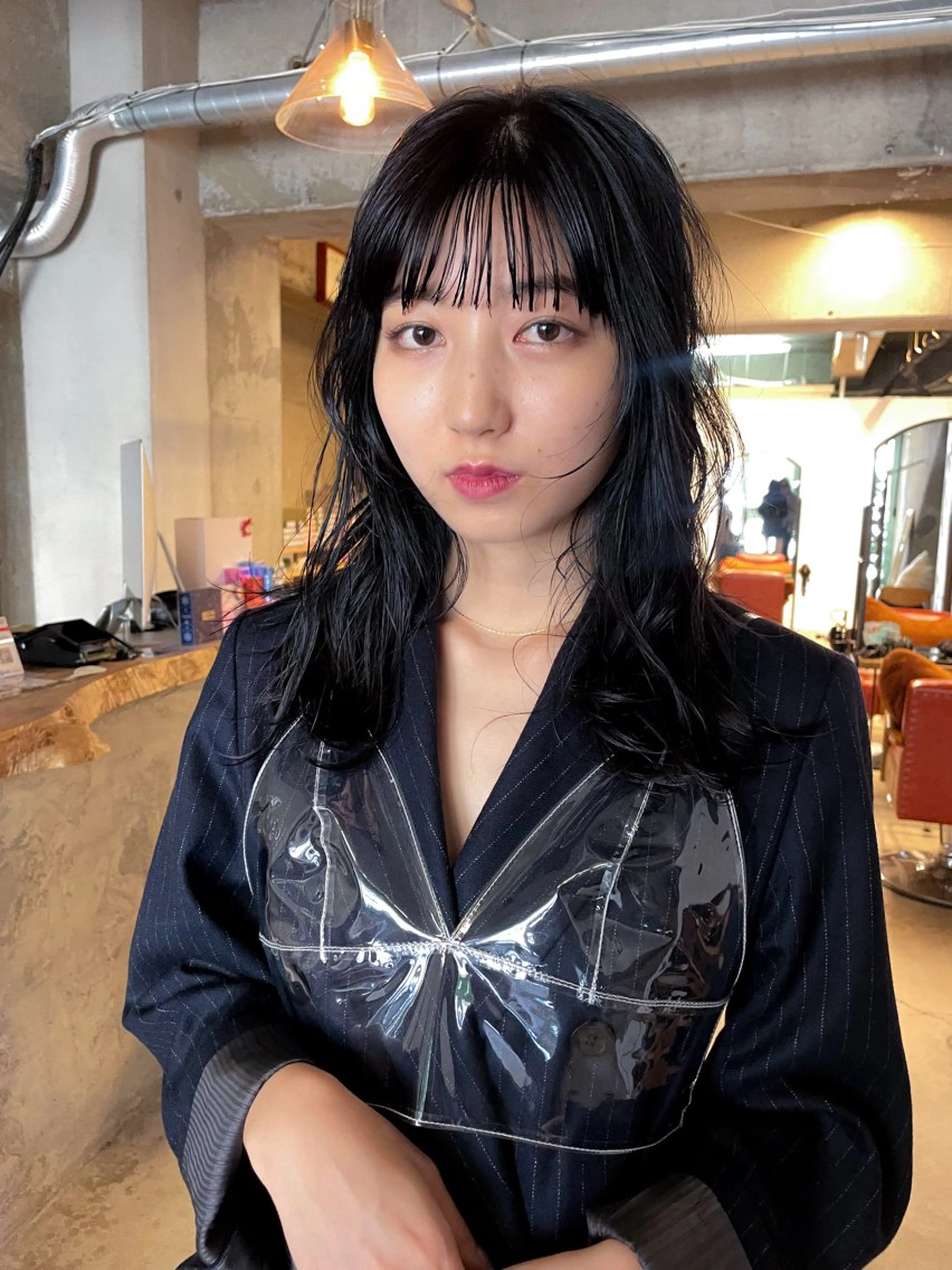 セミロング カラー パーマ パーマ/レイヤー 岩山丈一郎のヘアスタイル