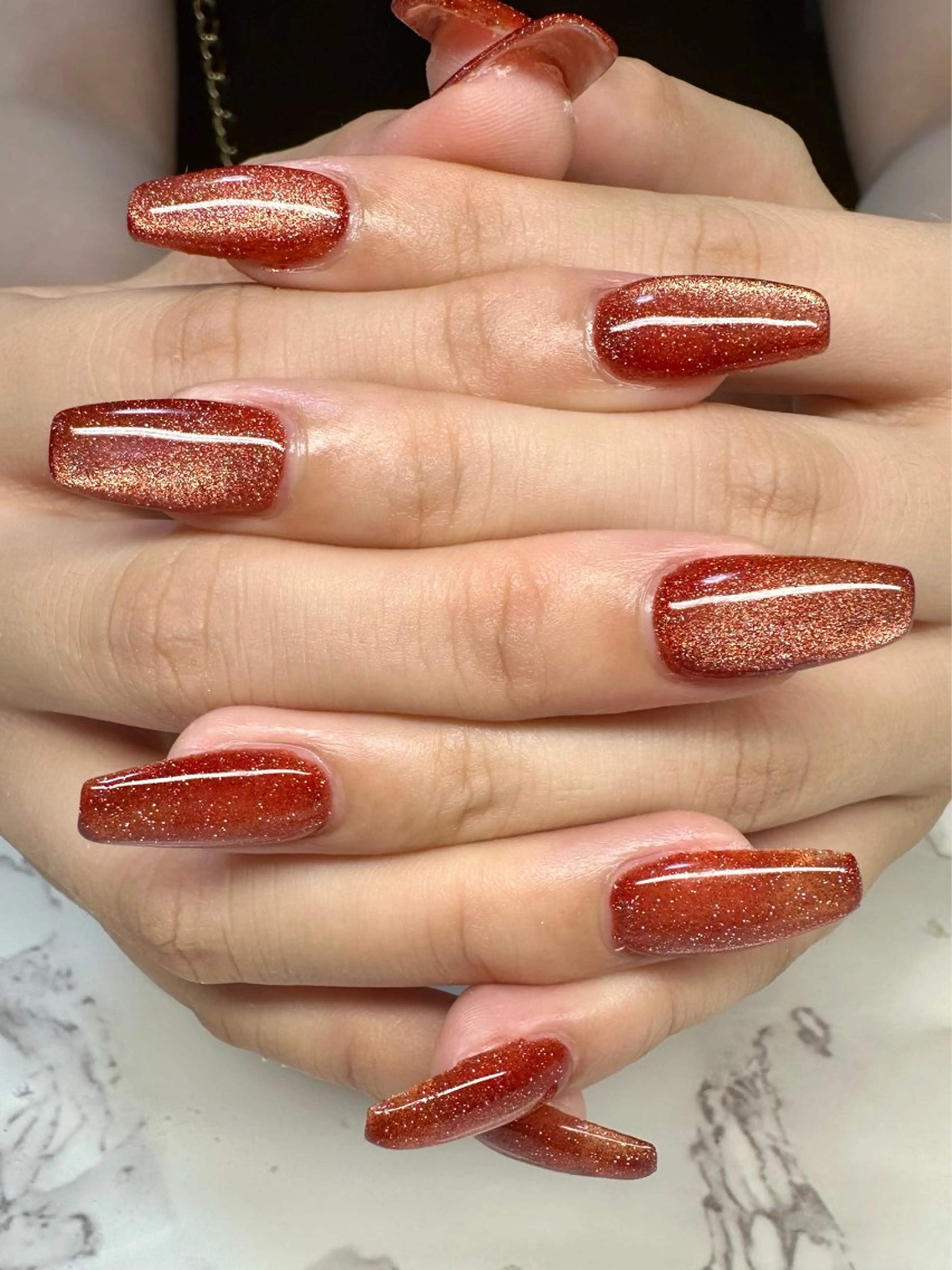 ネイル フレンチネイル キラキラネイル ラメ(グリッター) マグネットネイル マグネットフレンチ M.N_ nailのネイルデザイン