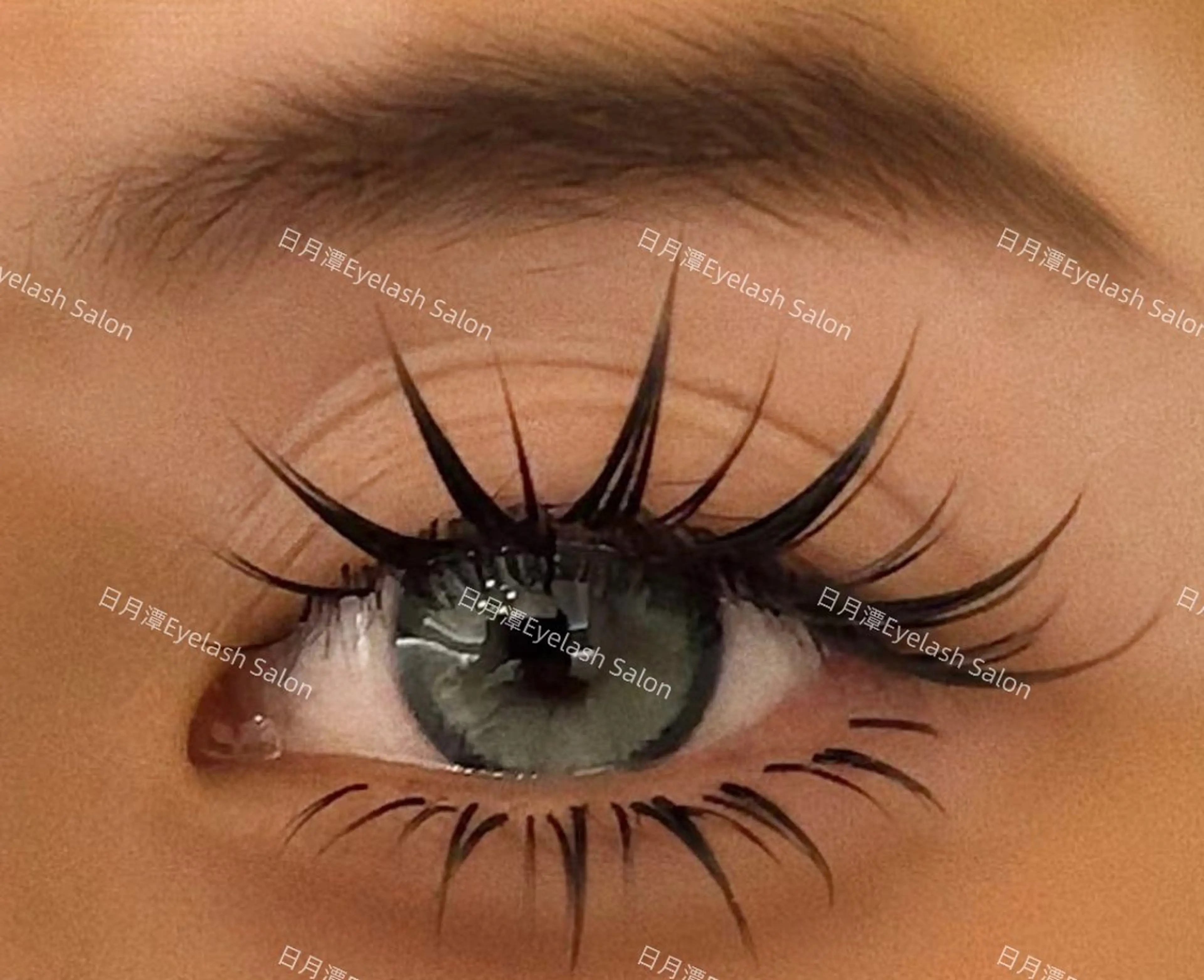 マツエク・マツパ バインドロック 束感まつ毛 韓国風マツエク 下まつげエクステ ワンホンマツエク マツエク 🔆日月潭🌙 銀座店のマツエク・マツパデザイン